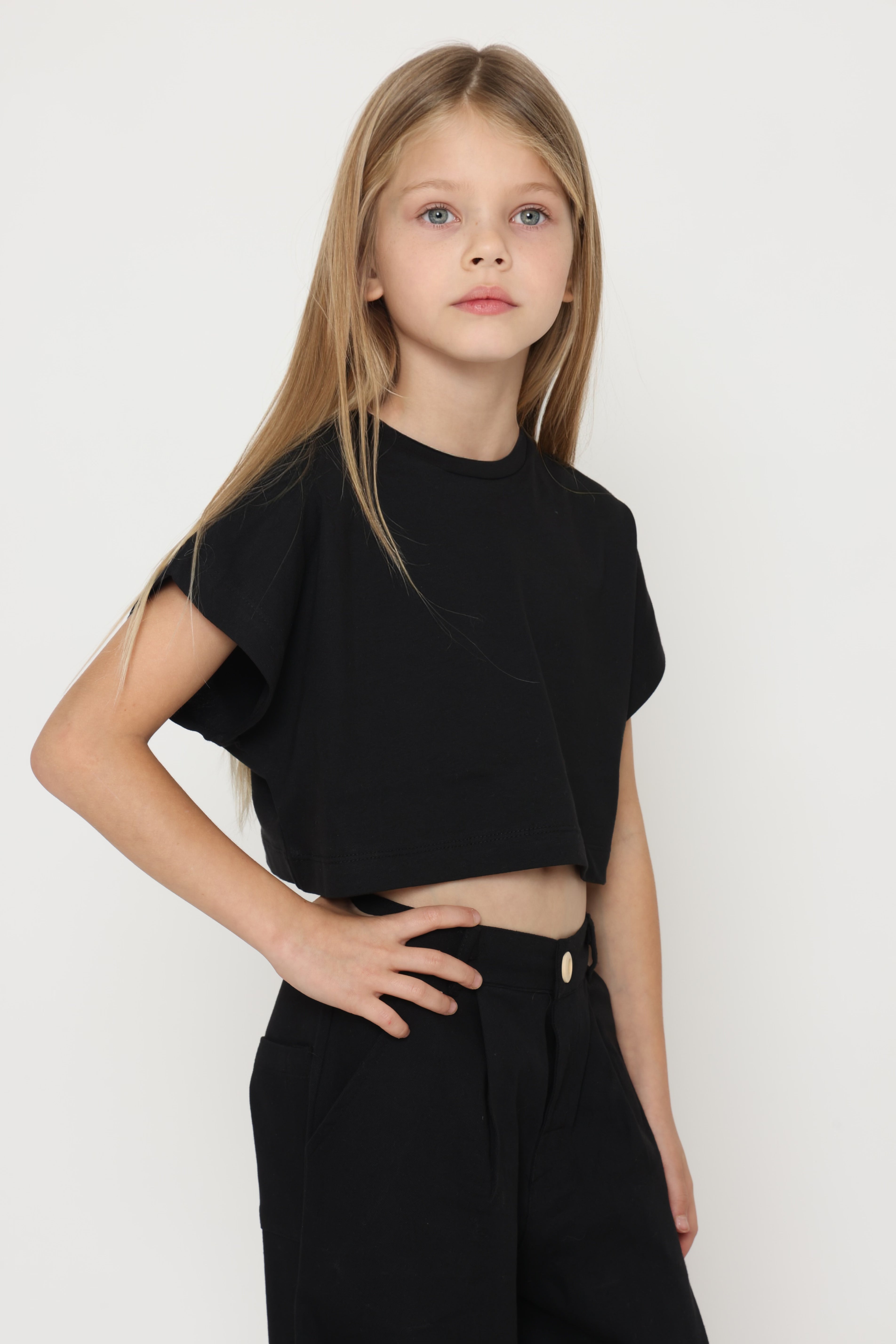 מכנס פשתן - שחור