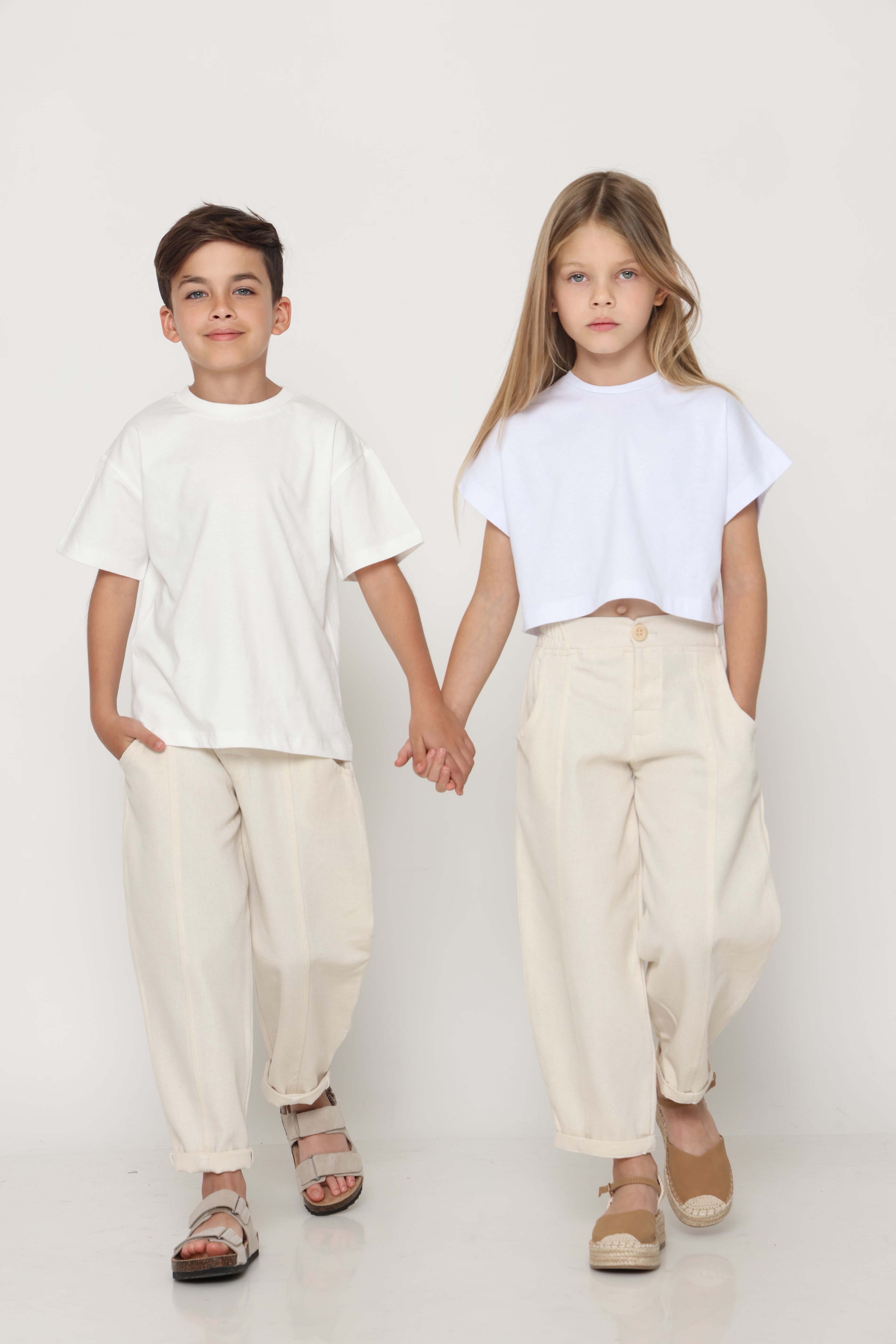 טי-שרט קצרה - לבנה