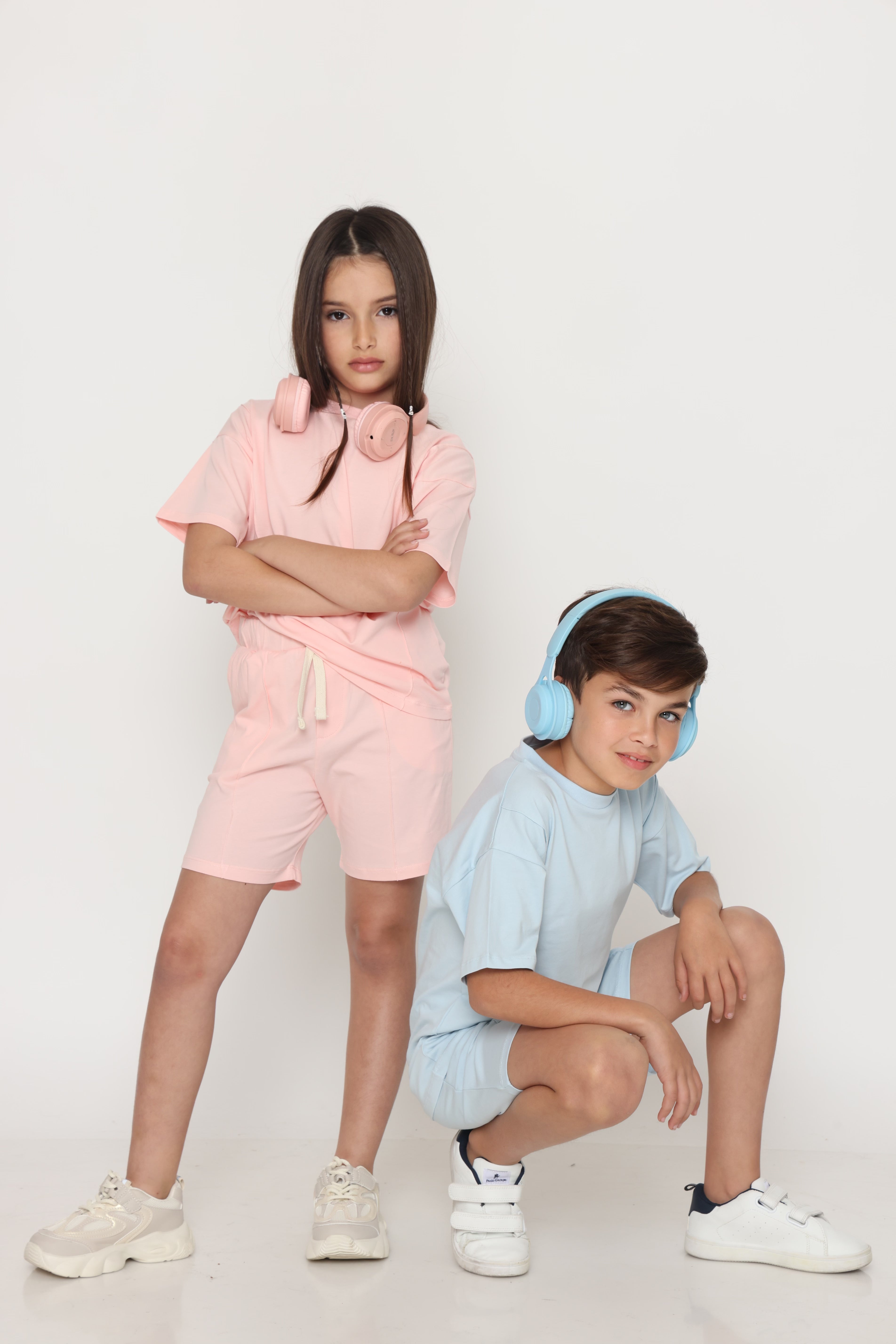 חליפת בייסיק תפר ורוד