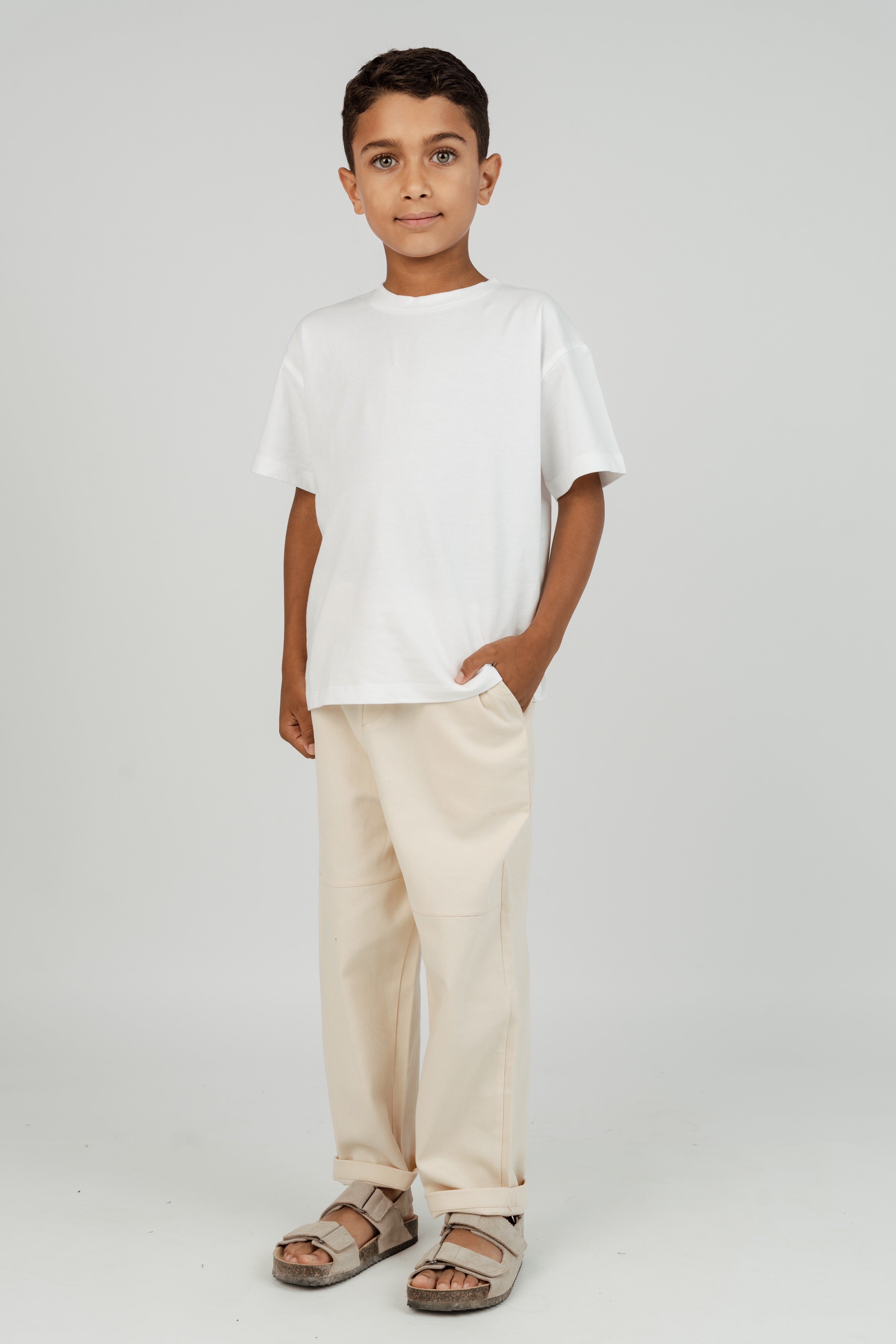 מכנס slim יוניסקס - בז