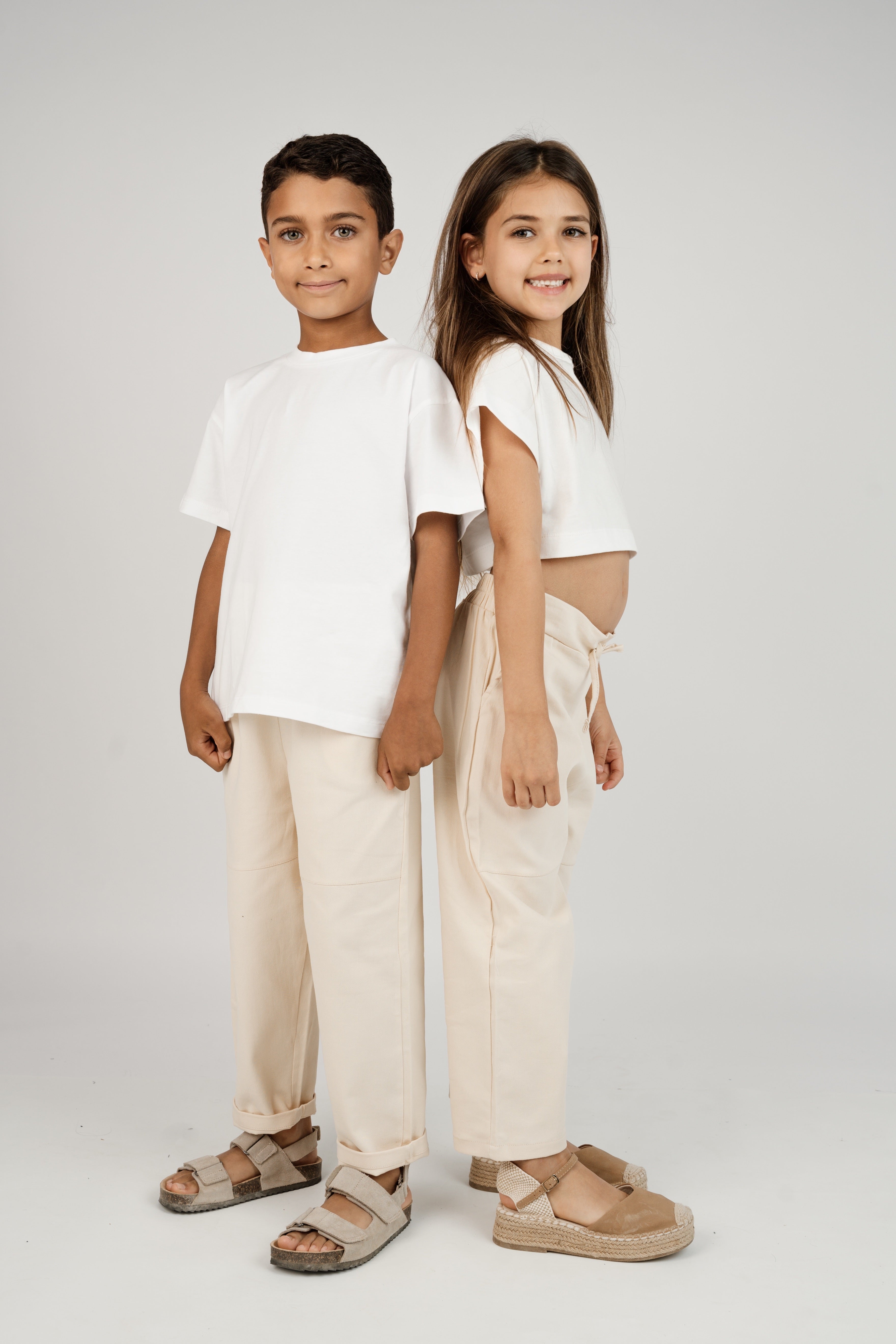 מכנס slim יוניסקס - בז