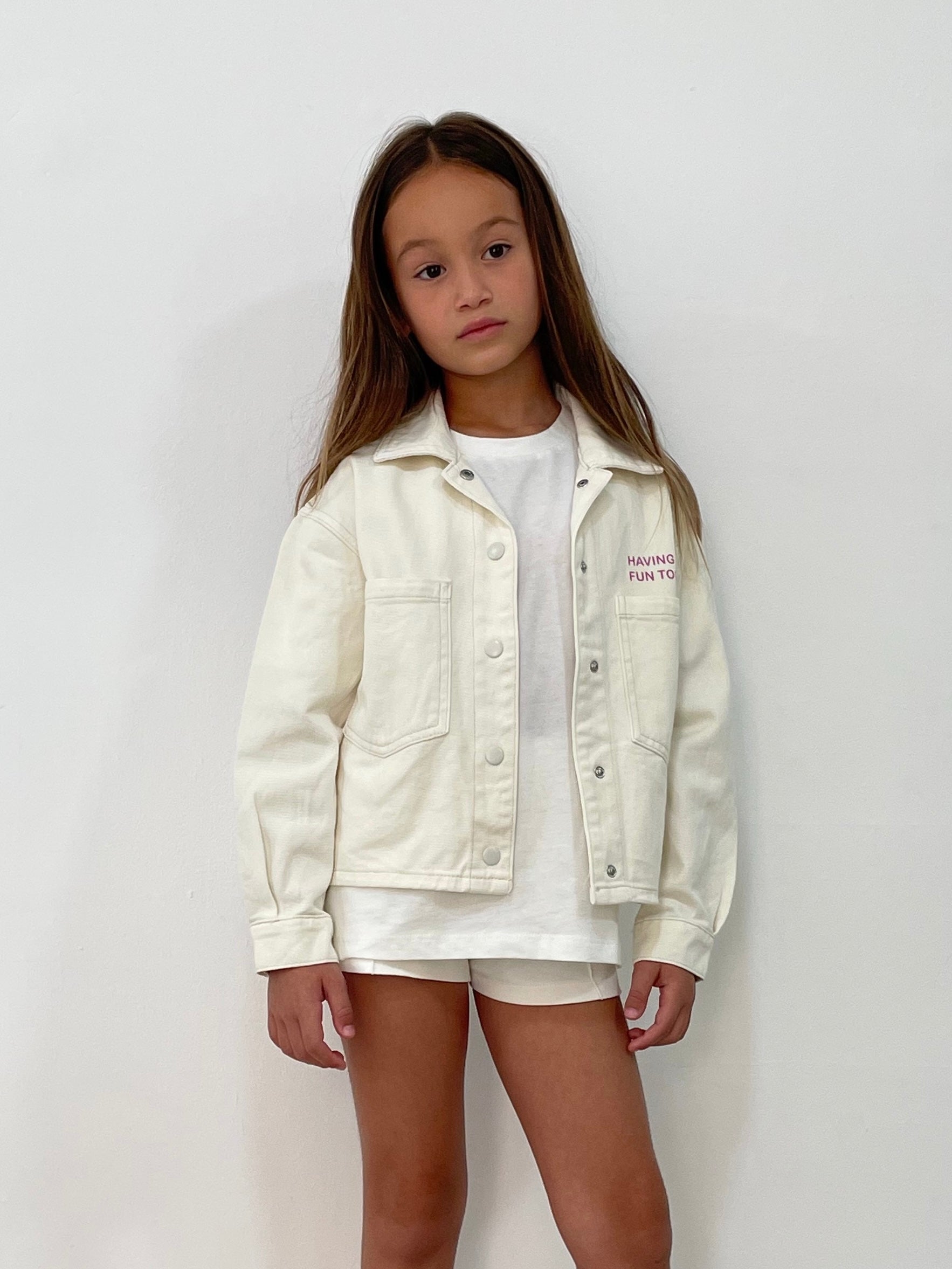 גקט DENIM אוברסייז לילדה