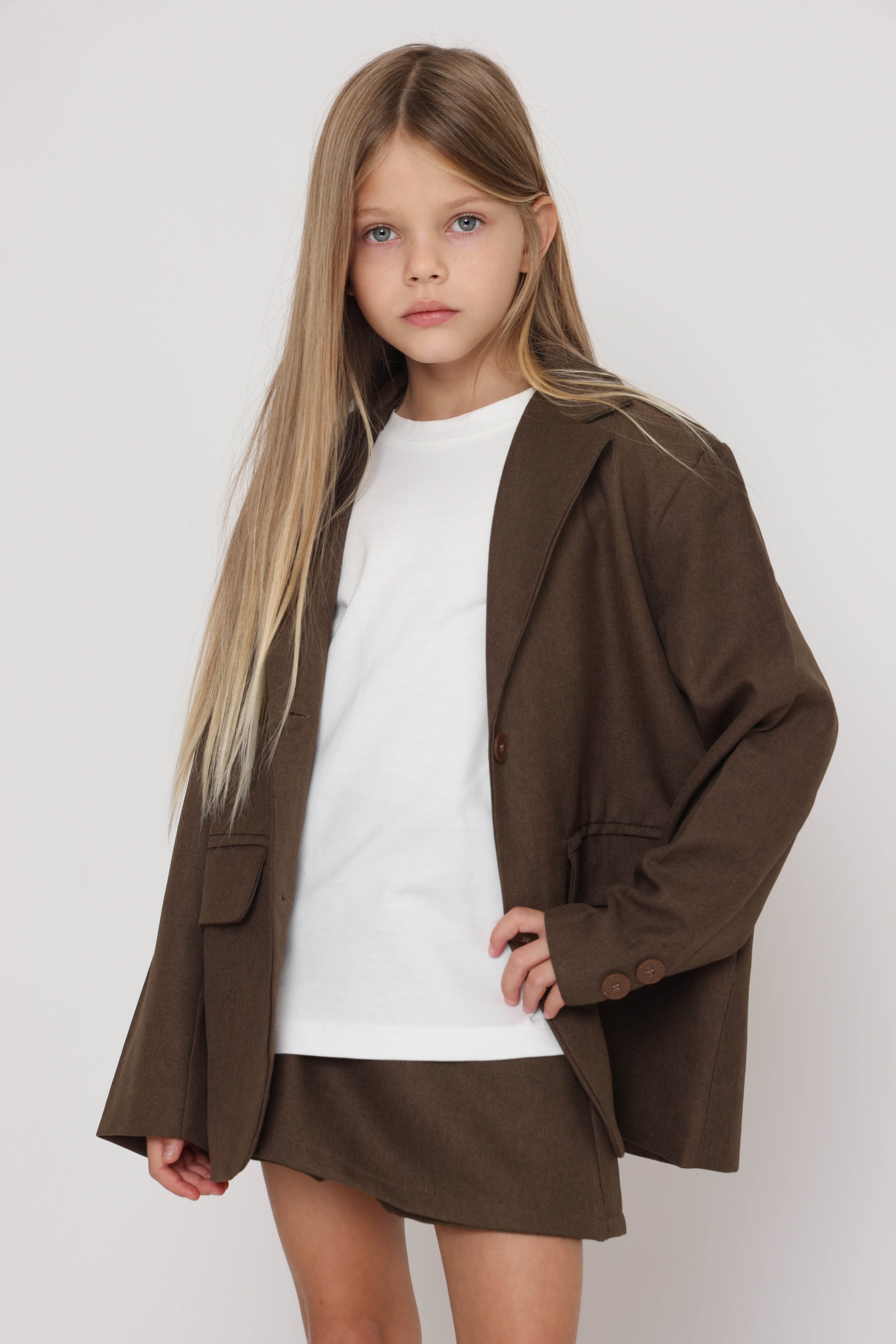 חצאית מכנס בגוון חום