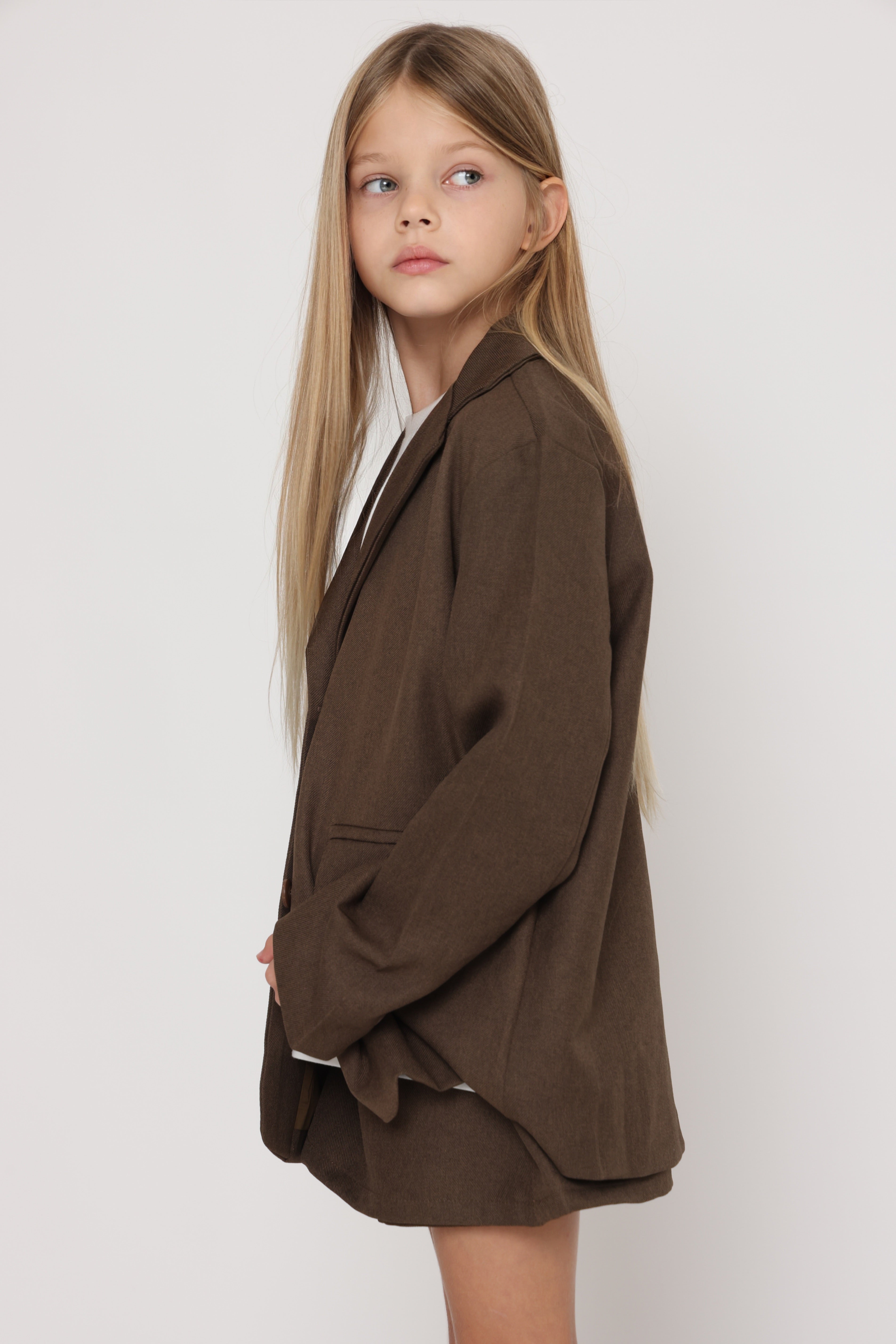 חצאית מכנס בגוון חום