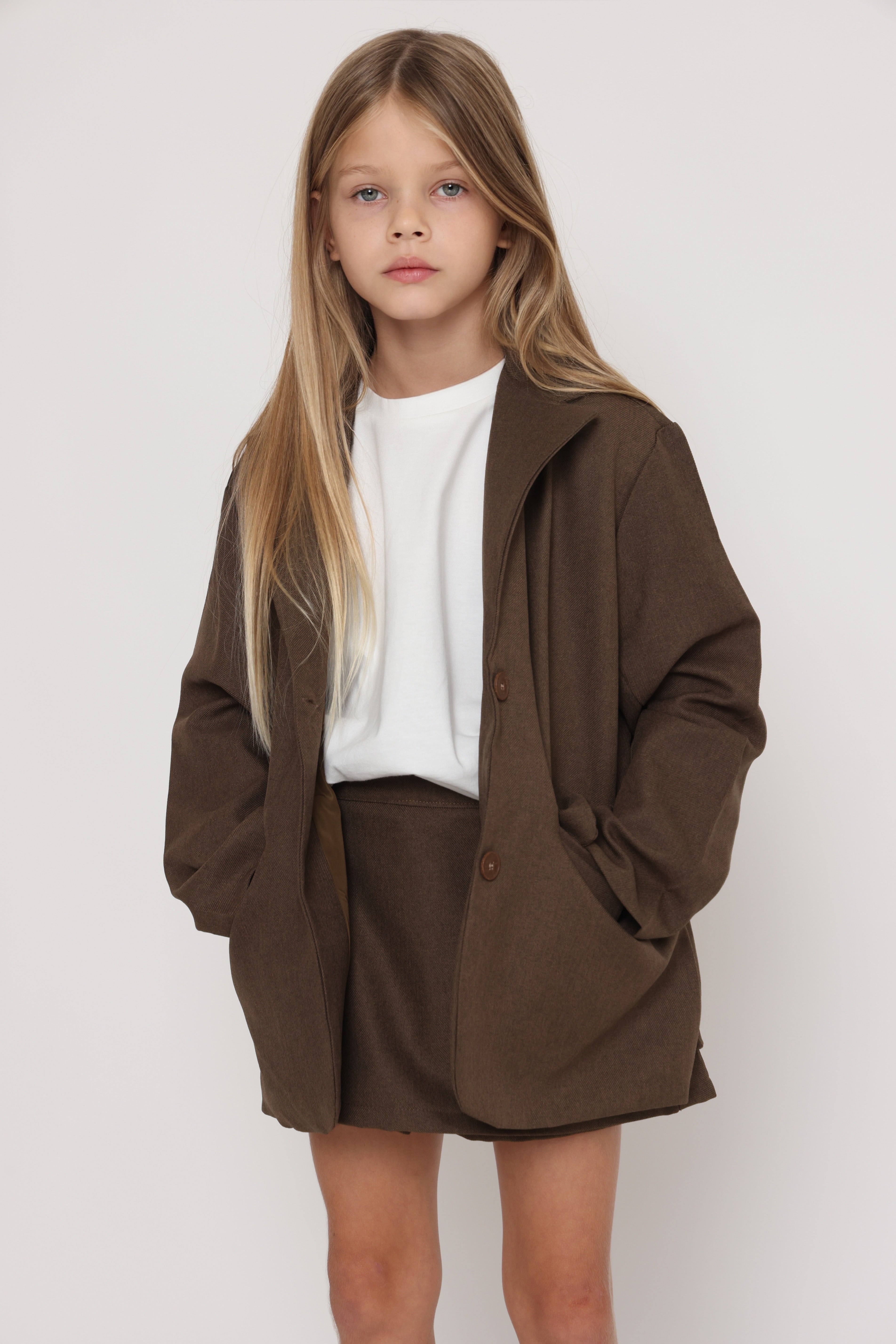 חצאית מכנס בגוון חום