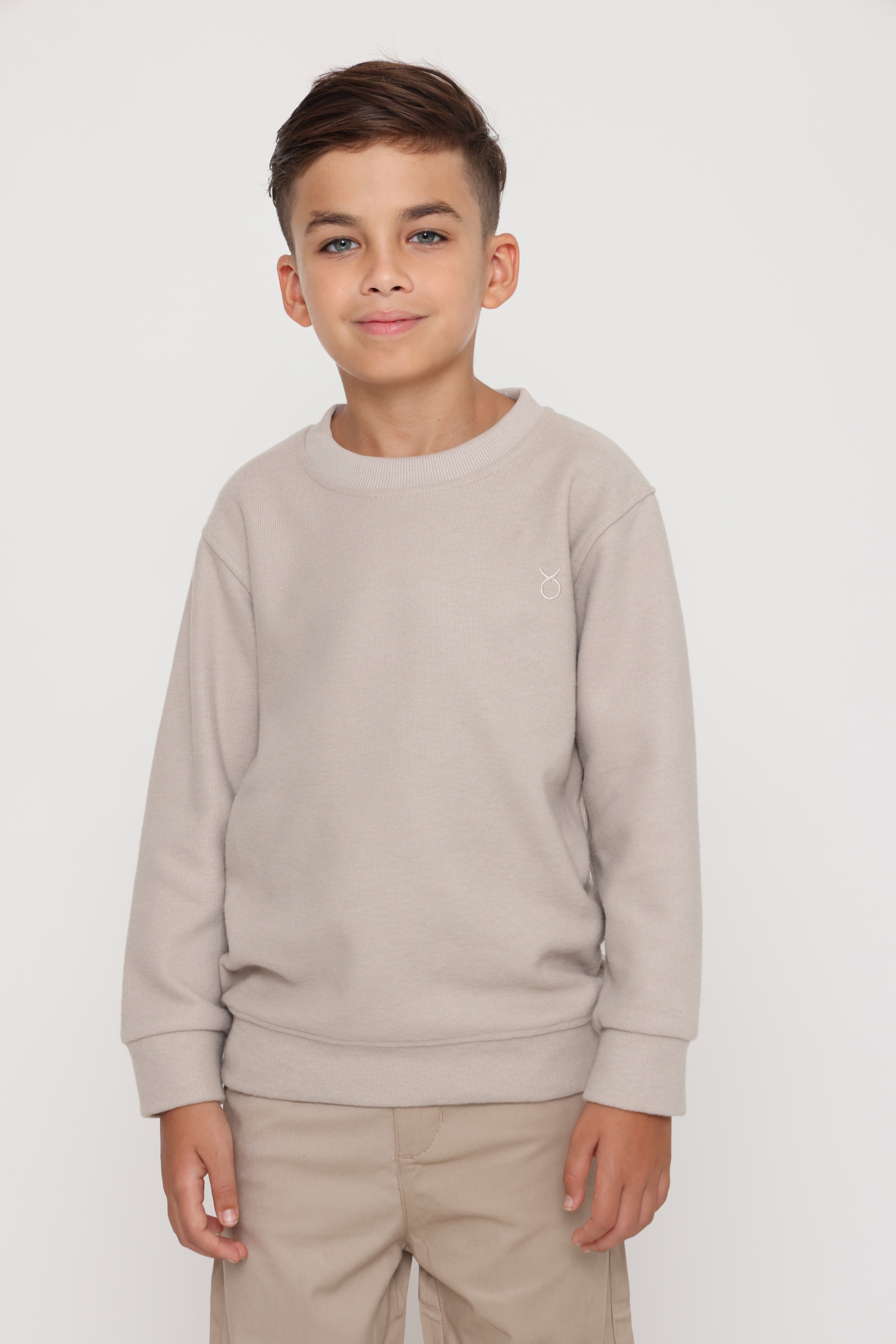 סווטשירט קלאסי בגוון טבעי לילד