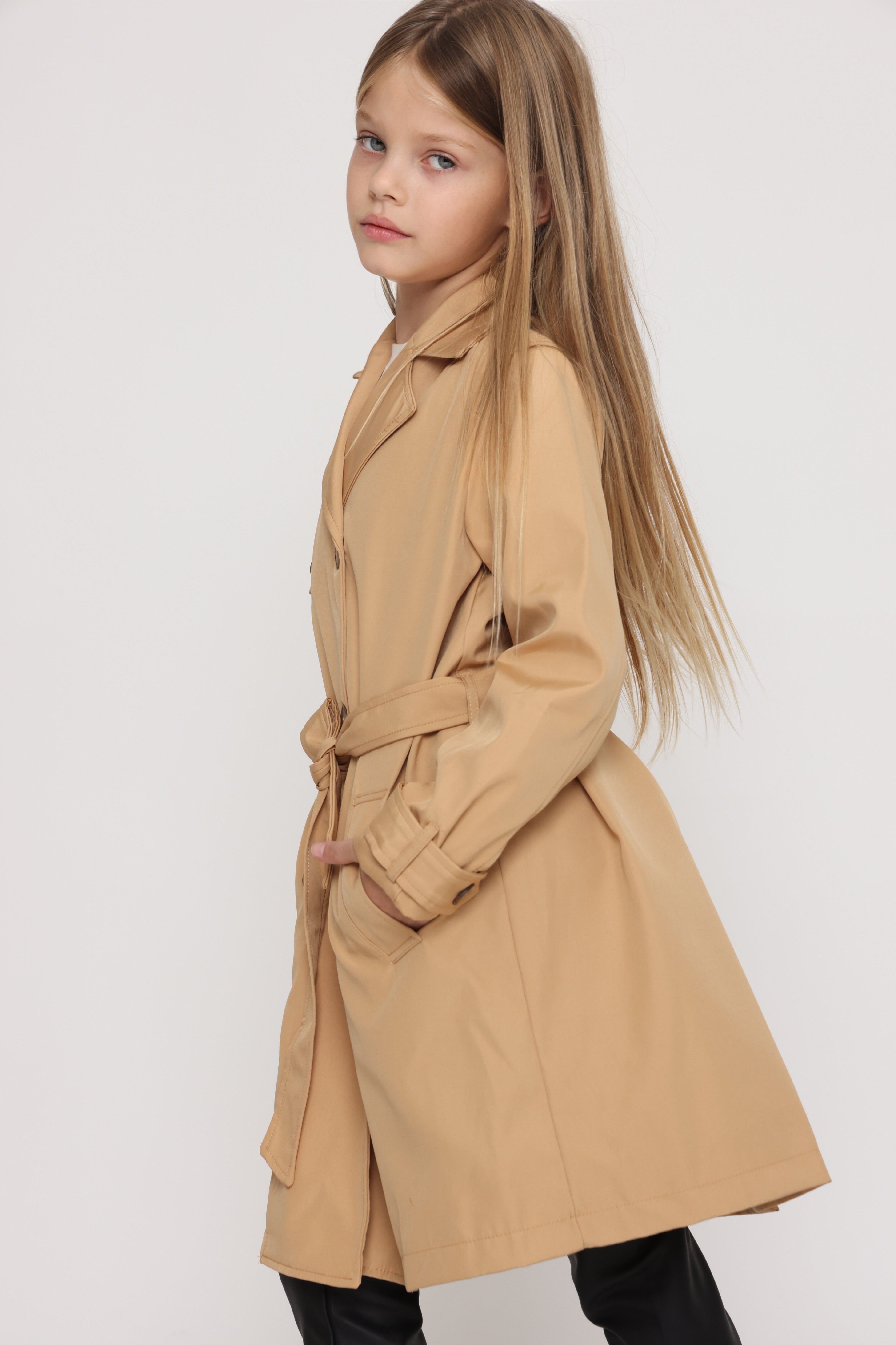 מעיל טרנץ קלאסי לילדות