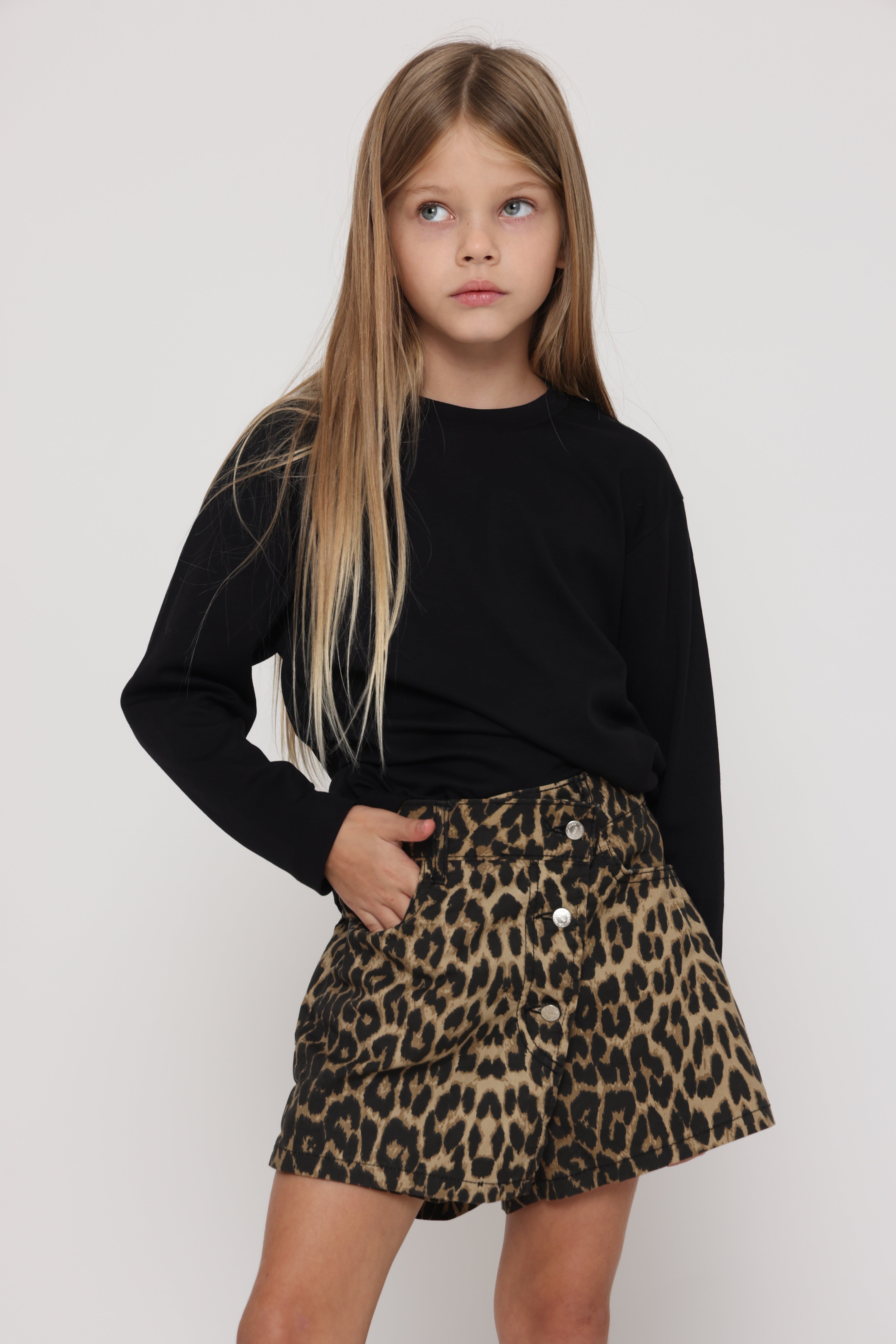 מכנס חצאית מנומר לילדה