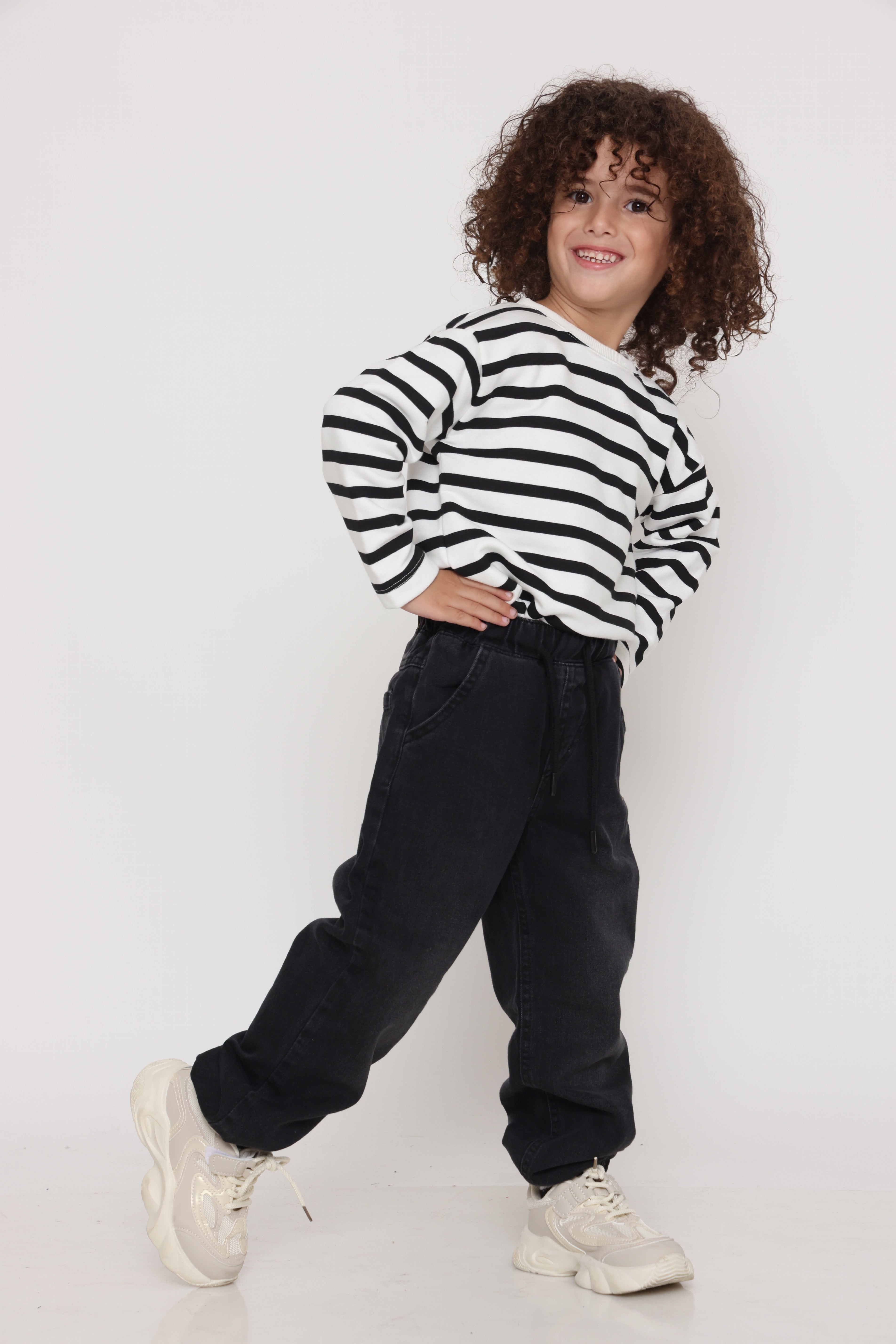 מכנס ג׳וג גינס שחור