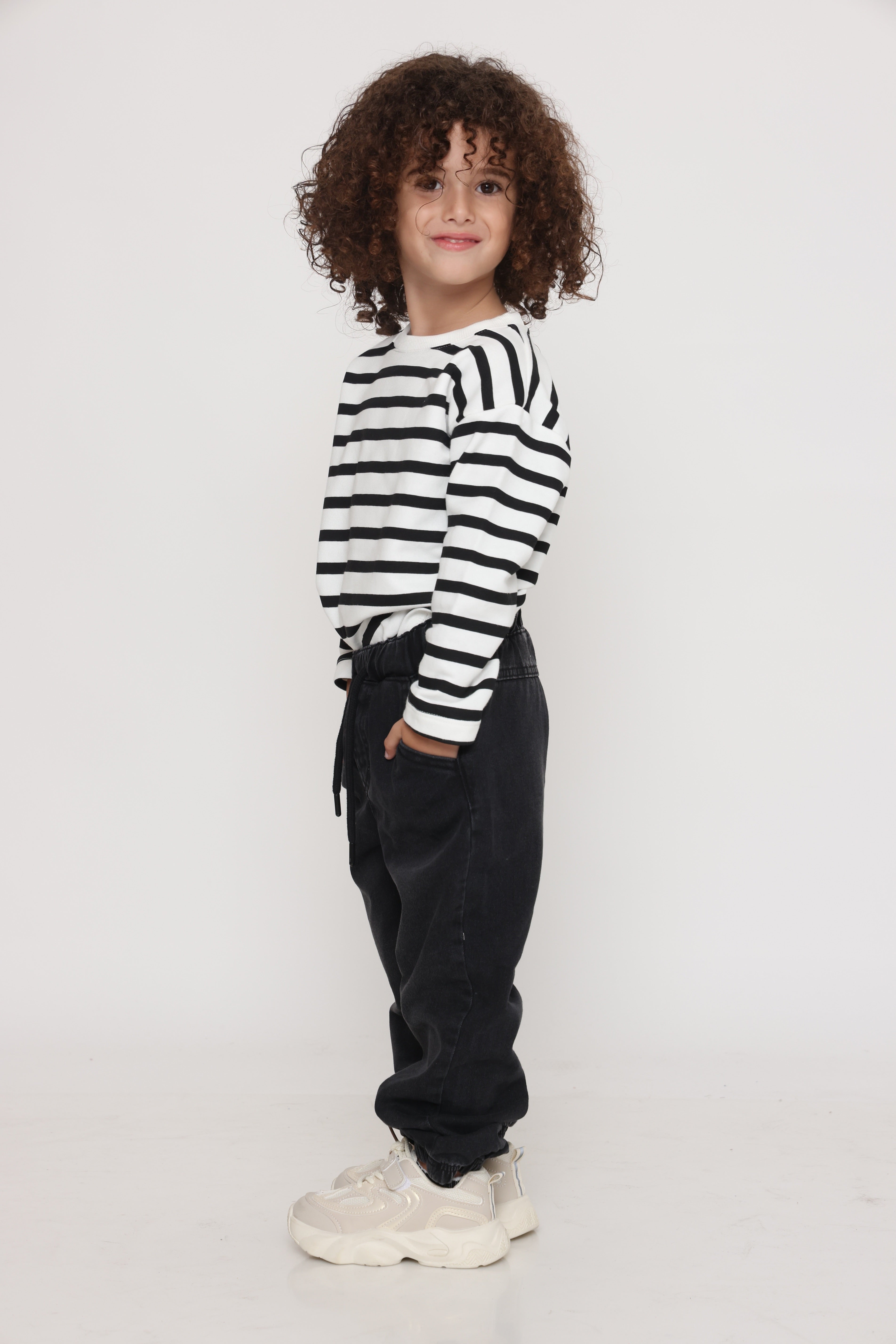 מכנס ג׳וג גינס שחור