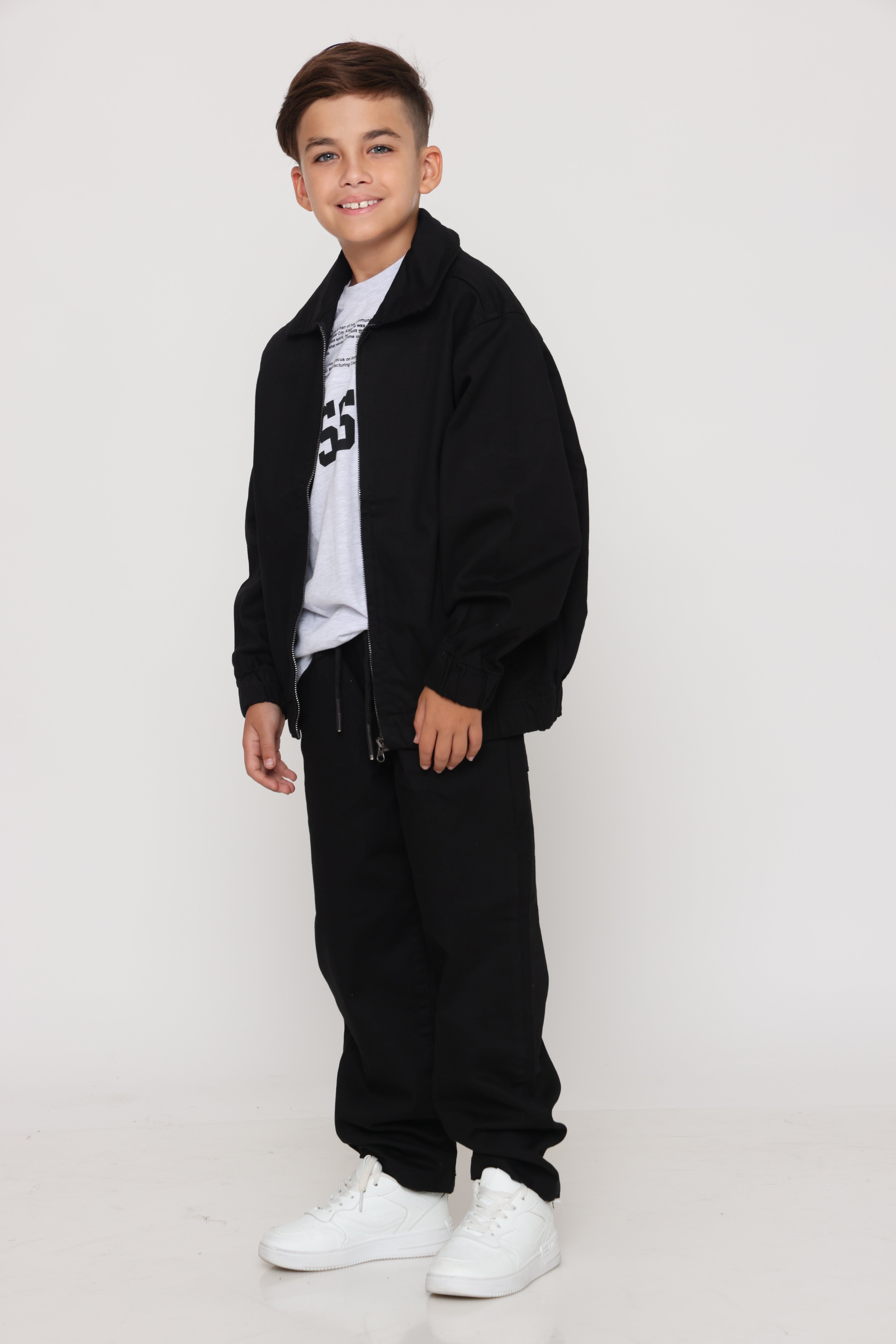 ג׳קט בייסיק ספורט אלגנט שחור לילד