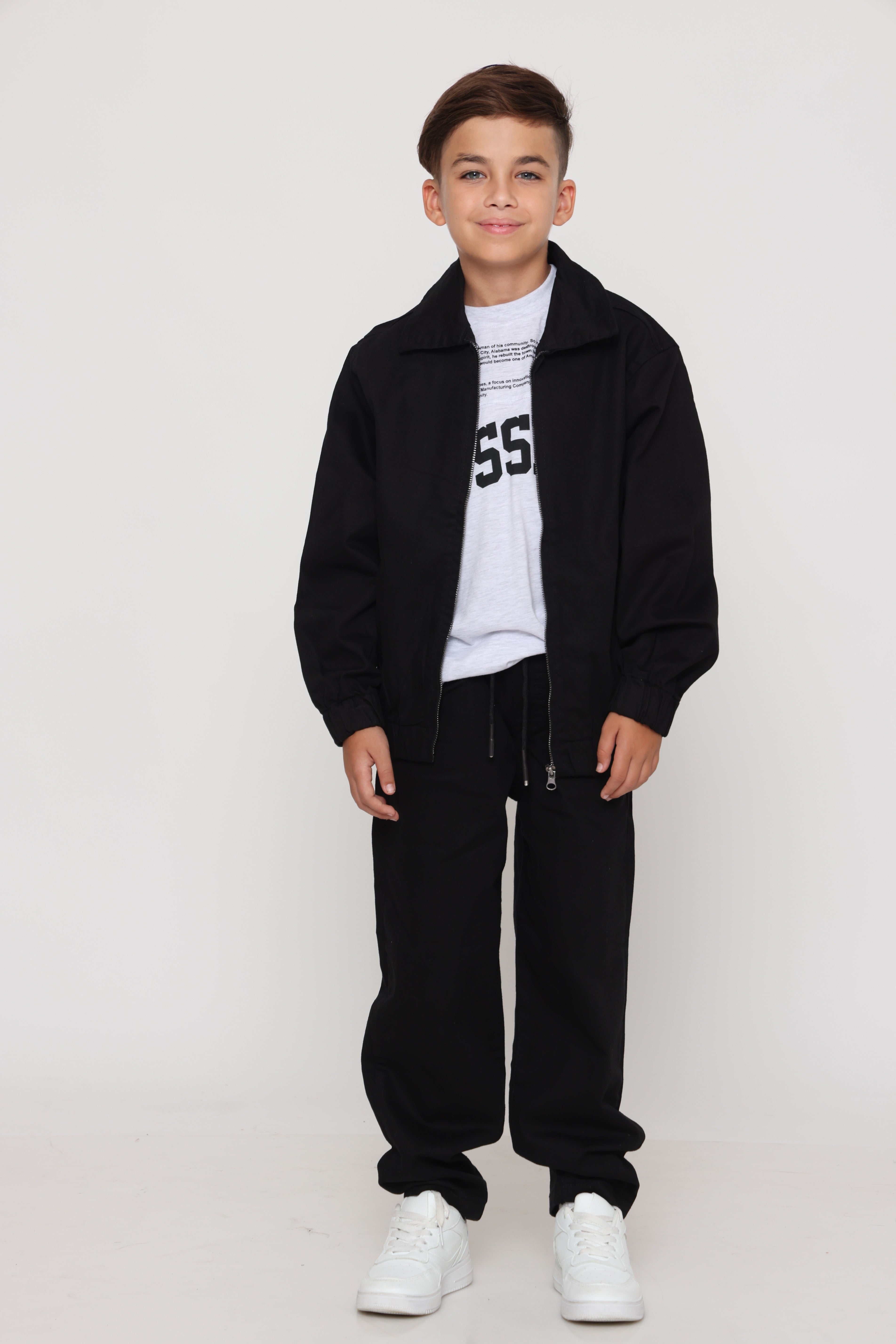 ג׳קט בייסיק ספורט אלגנט שחור לילד