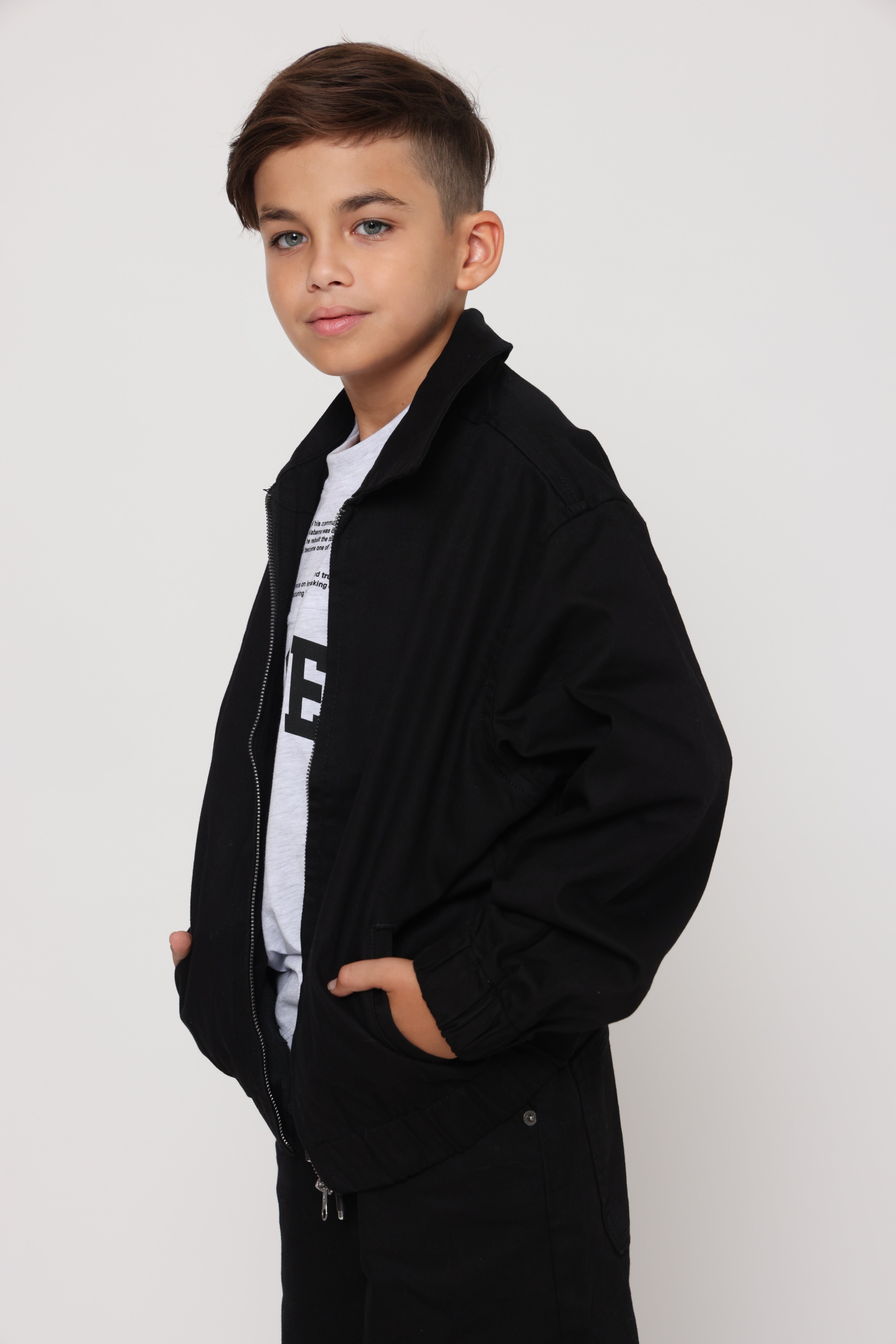 ג׳קט בייסיק ספורט אלגנט שחור לילד