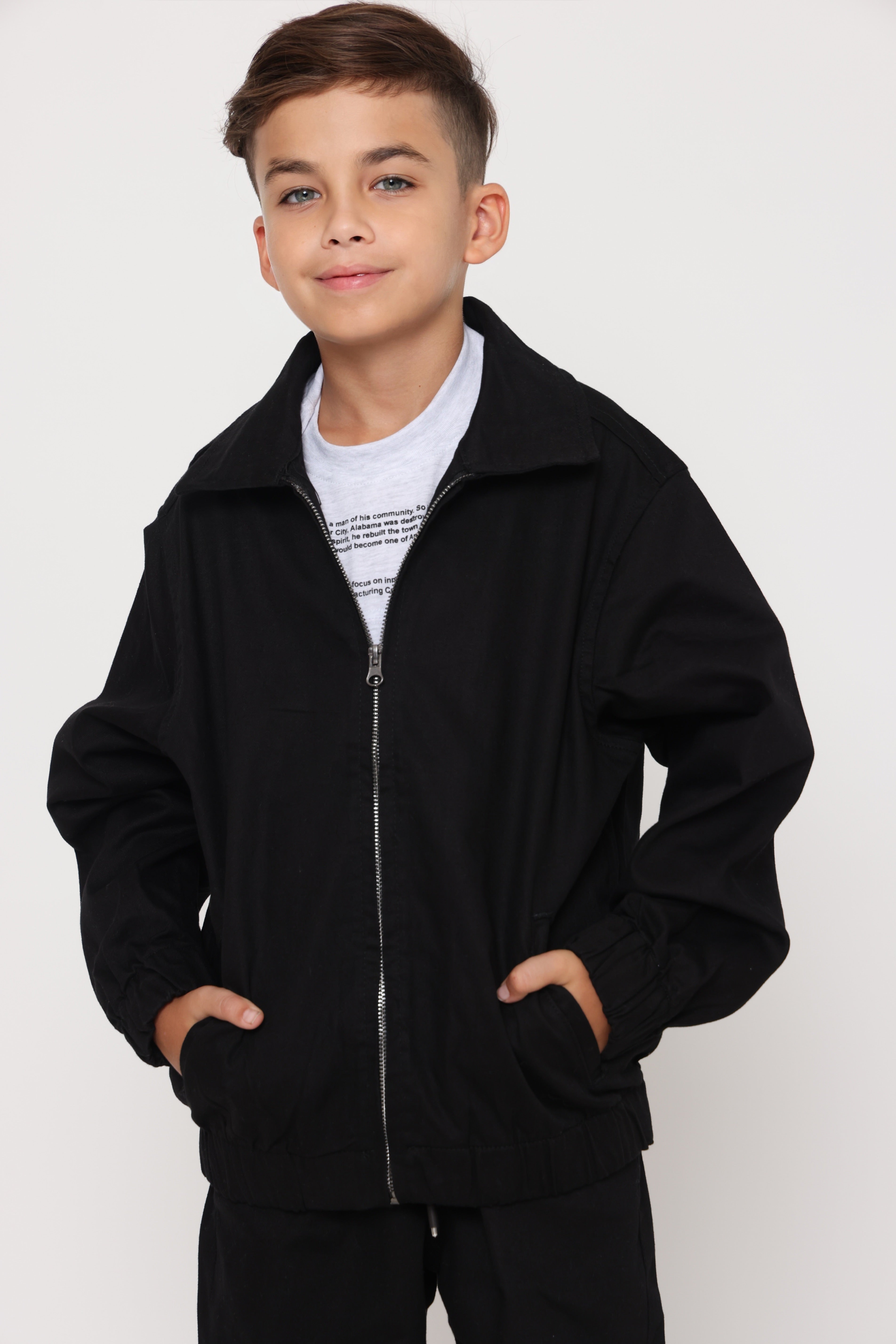 ג׳קט בייסיק ספורט אלגנט שחור לילד
