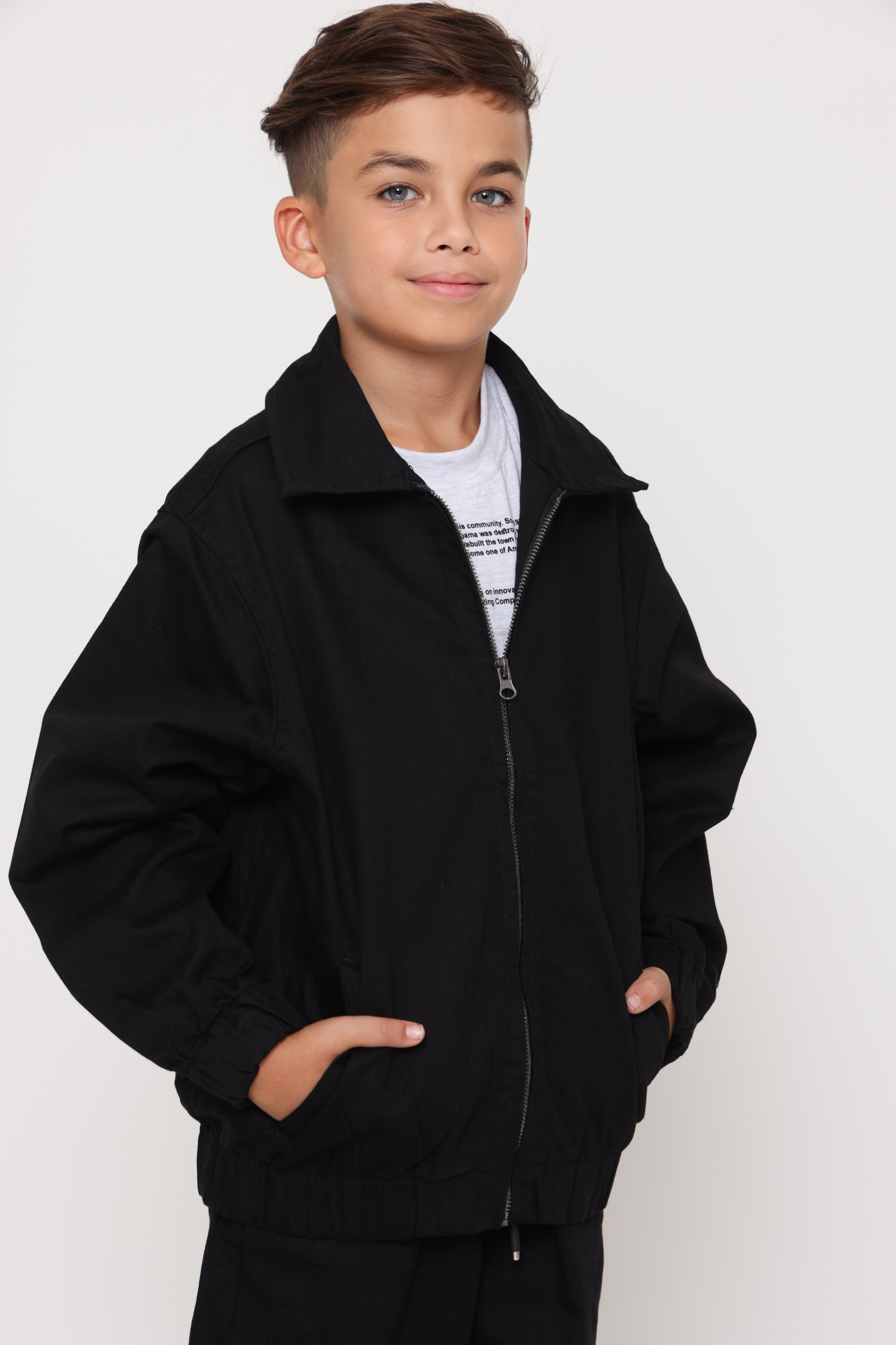 ג׳קט בייסיק ספורט אלגנט שחור לילד