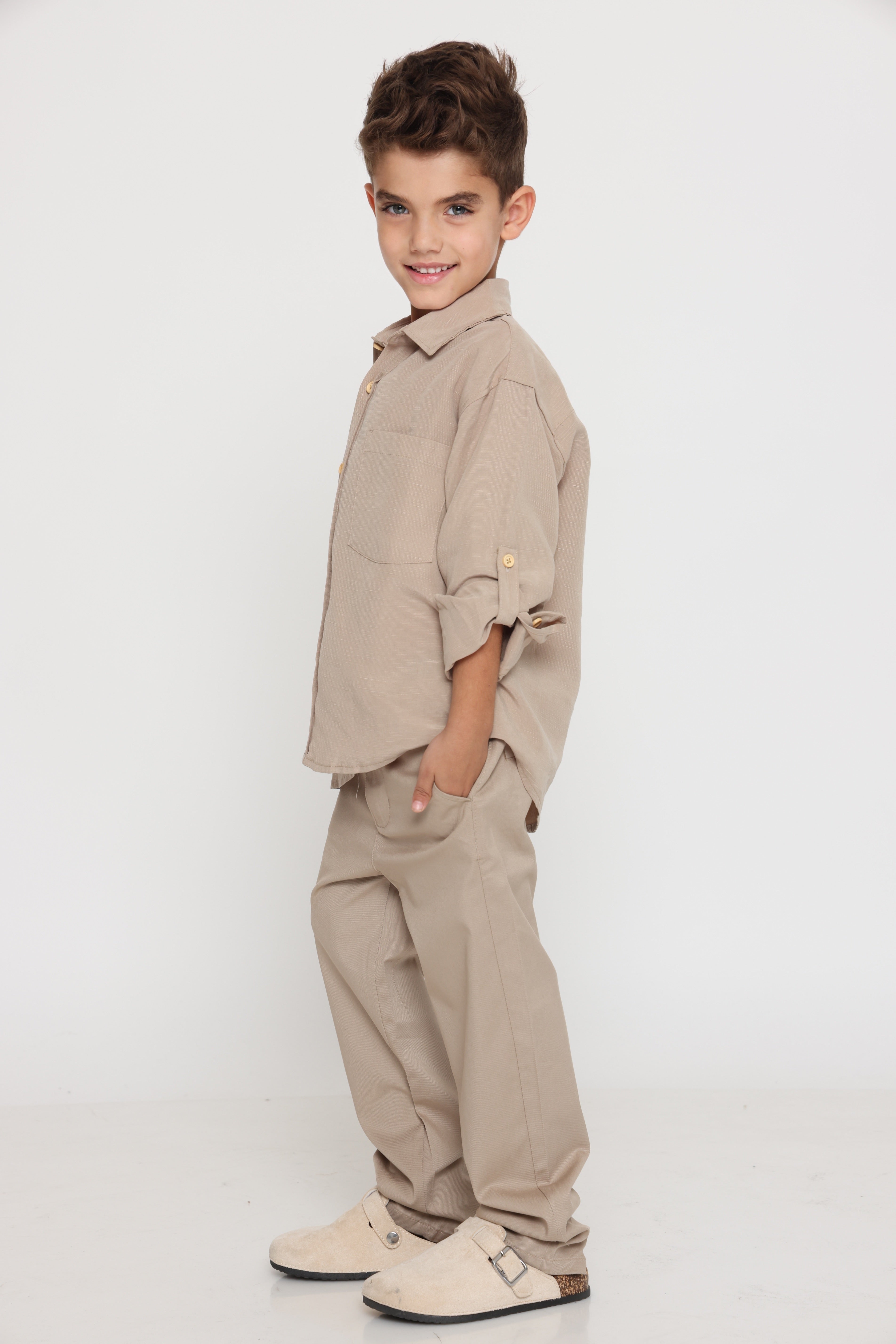 מכנס סיגר קלאסי ספורט אלגנט בז טבעי