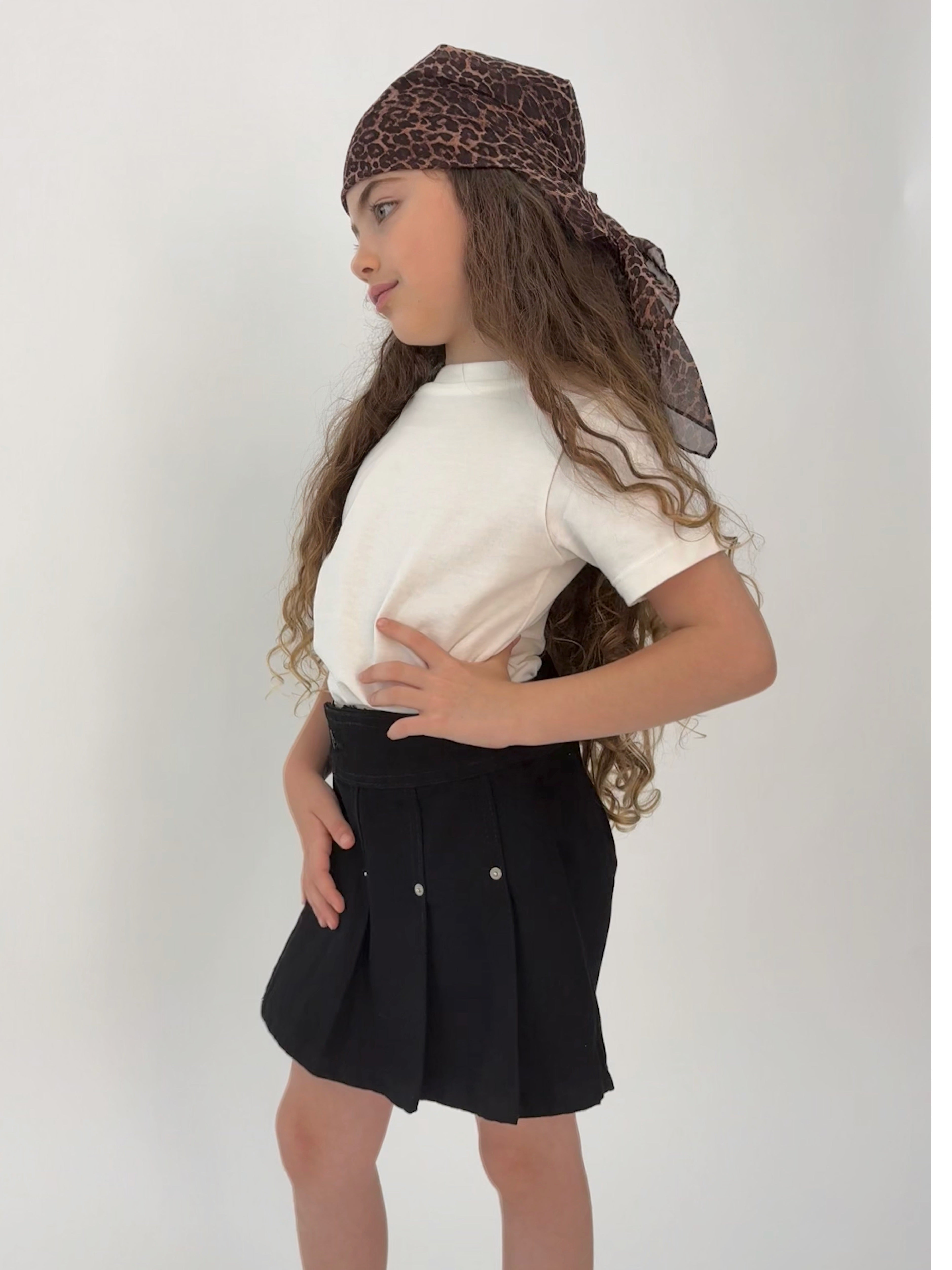 מכנס חצאית שחורה לילדות