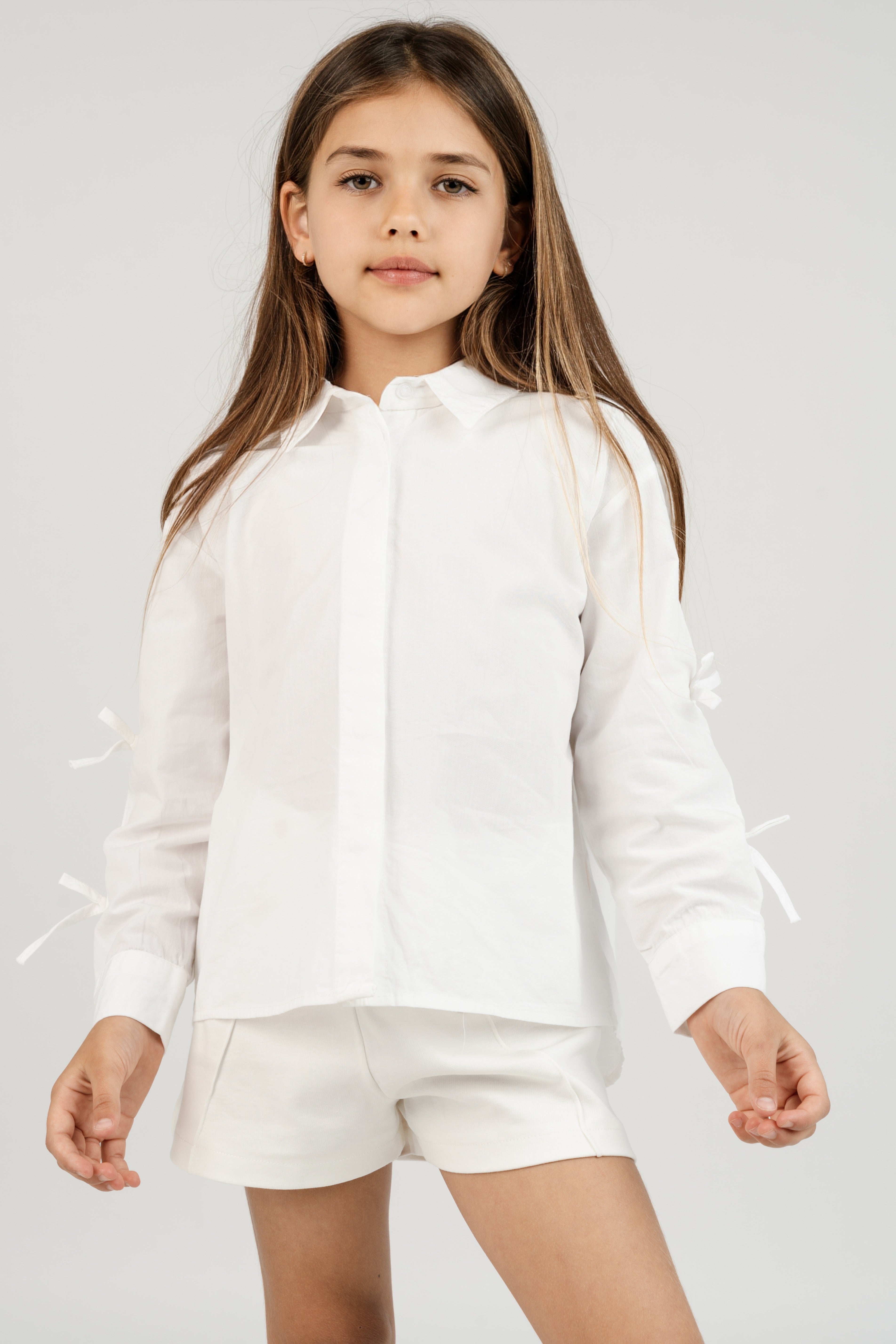 חולצה מכופתרת פפיונים