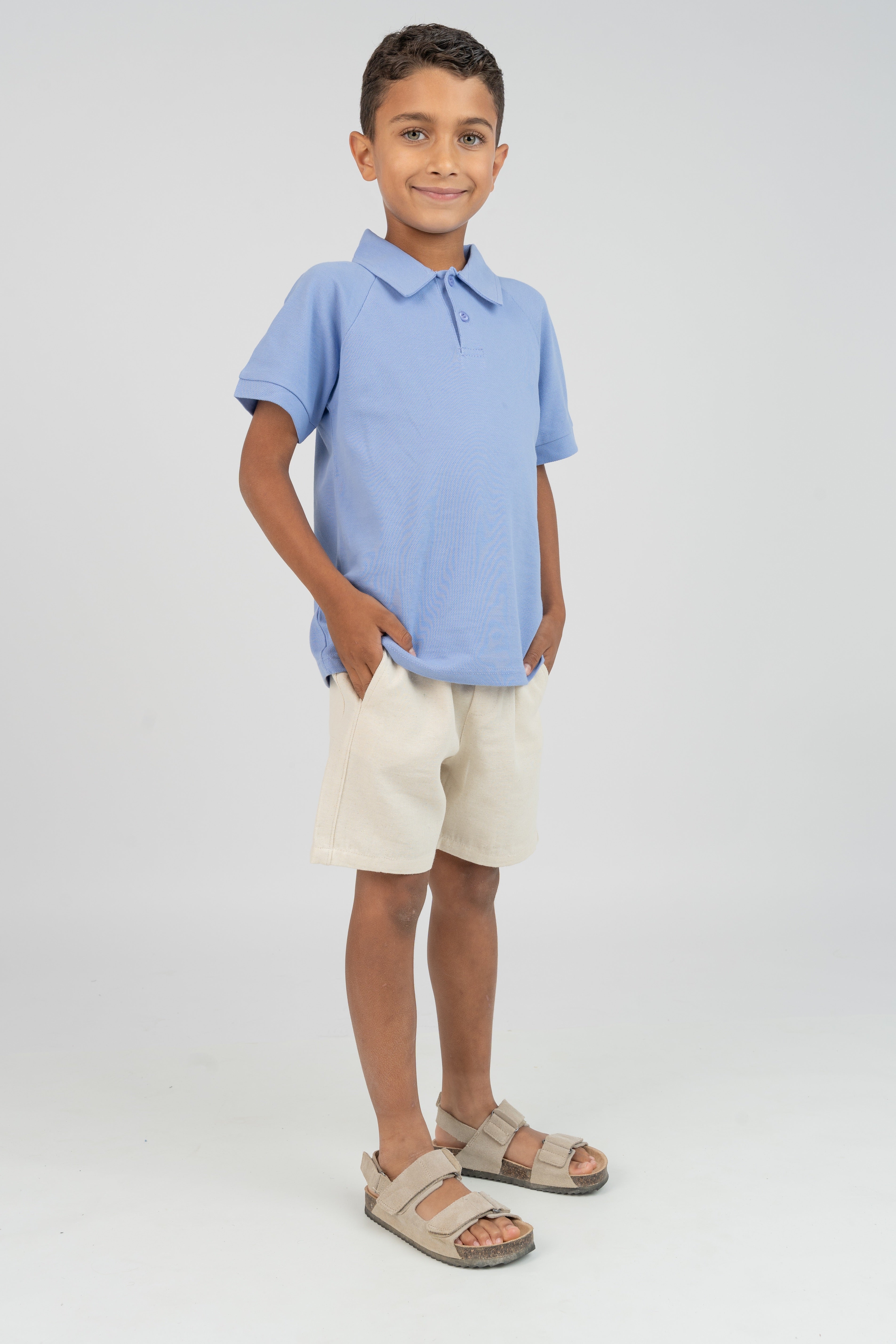 טי-שרט פולו -תכלת