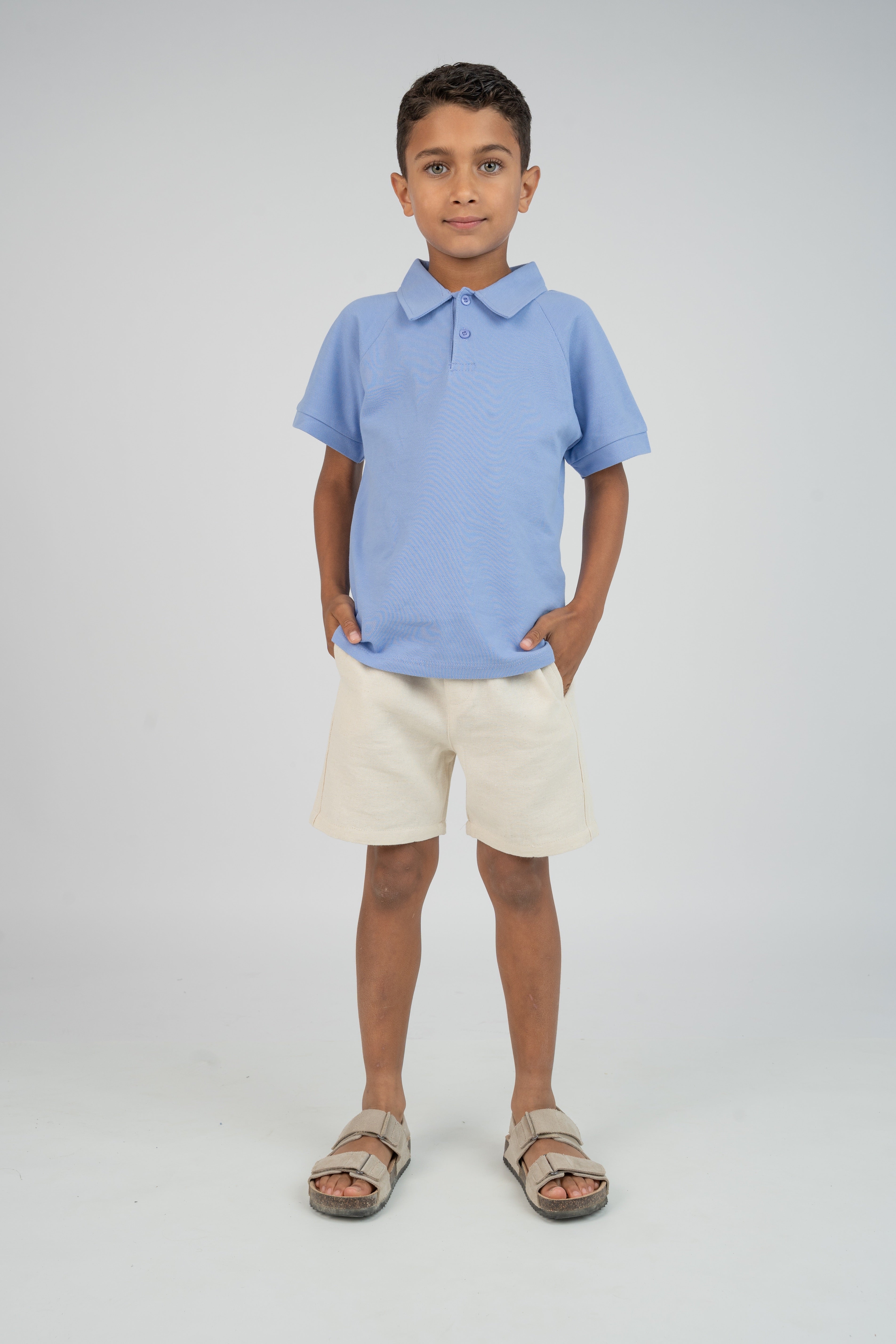 טי-שרט פולו -תכלת