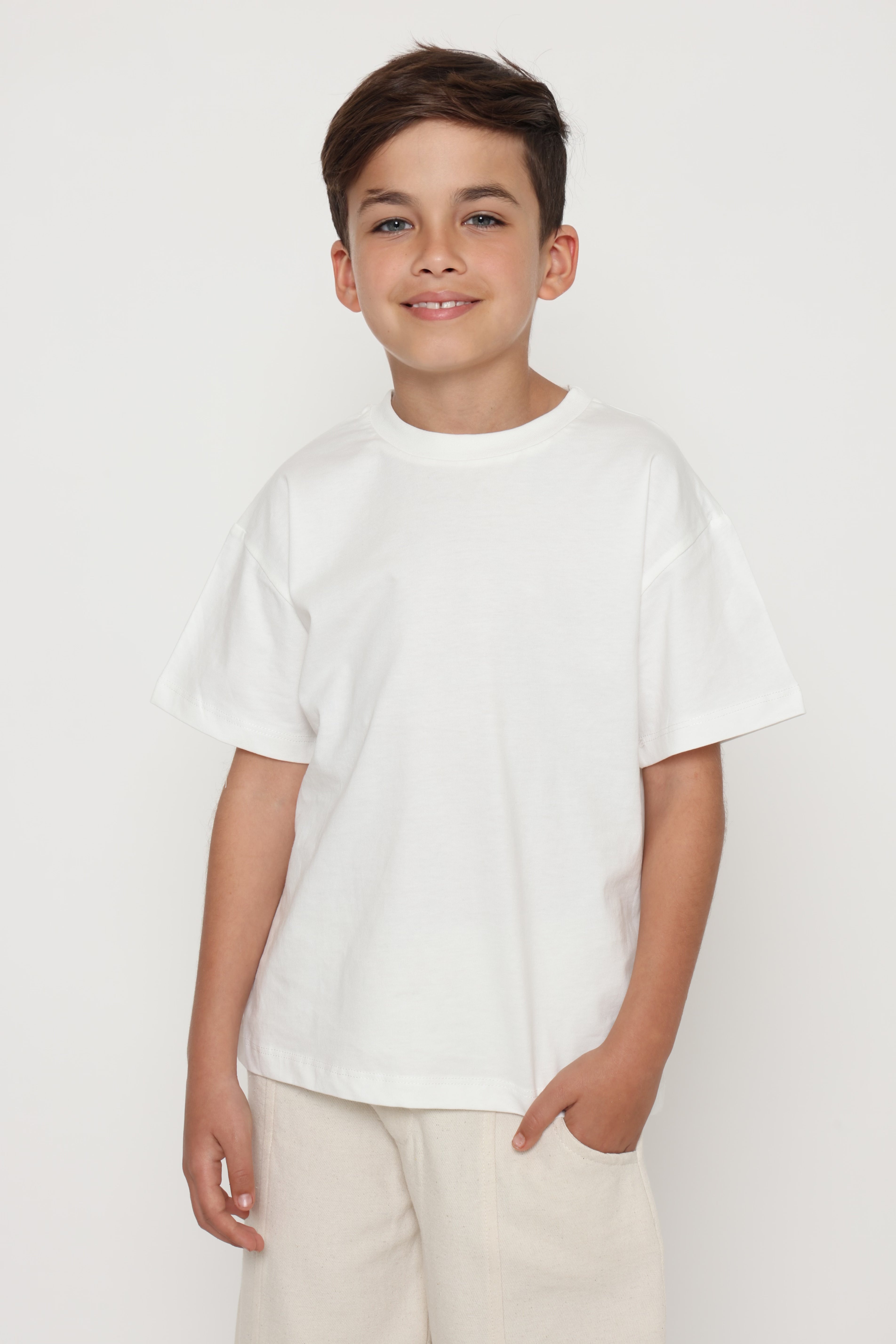 טי-שרט קצרה - לבנה