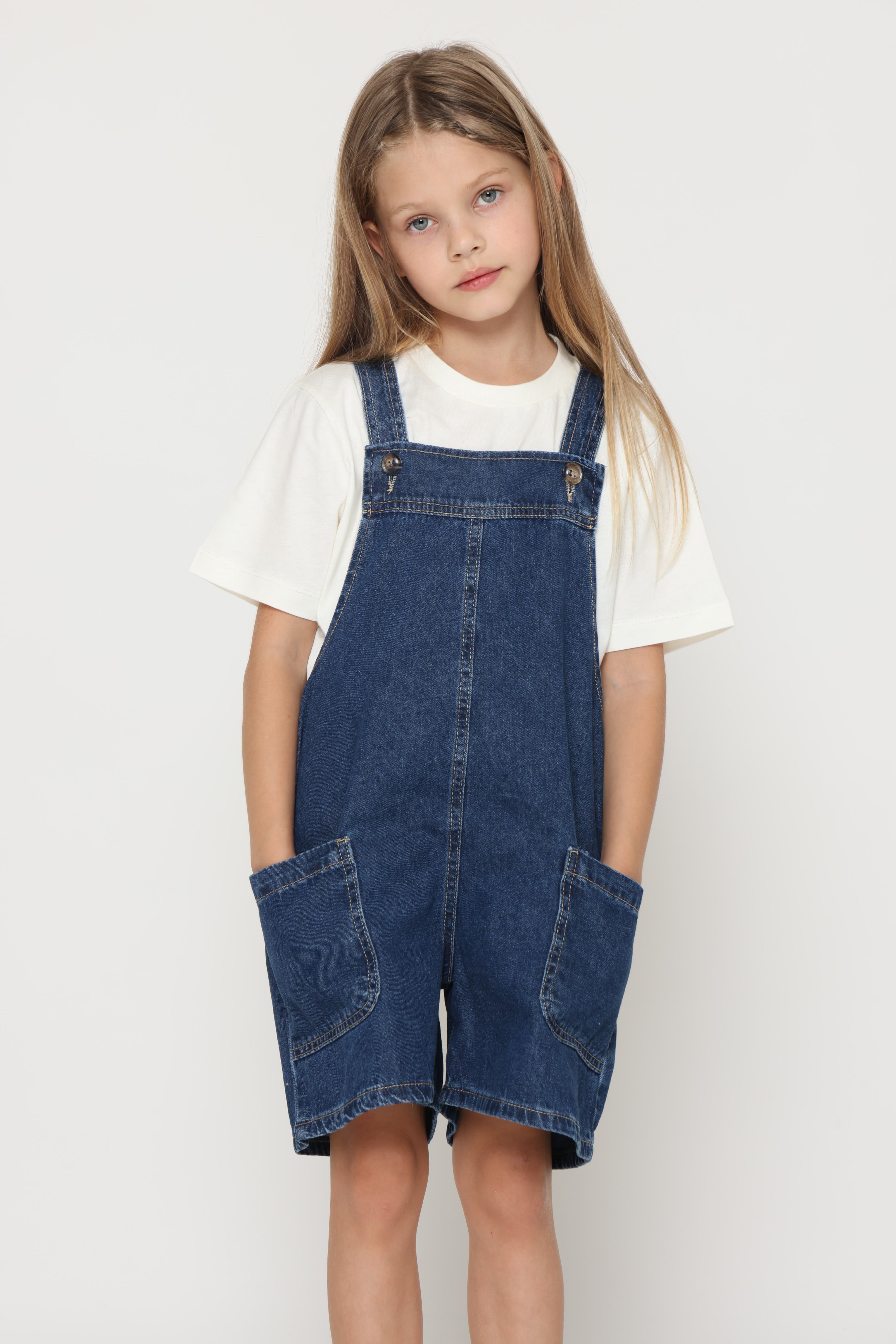 אוברול ג'ינס אובר סייז איכותי לילדות מבית EL Fashion