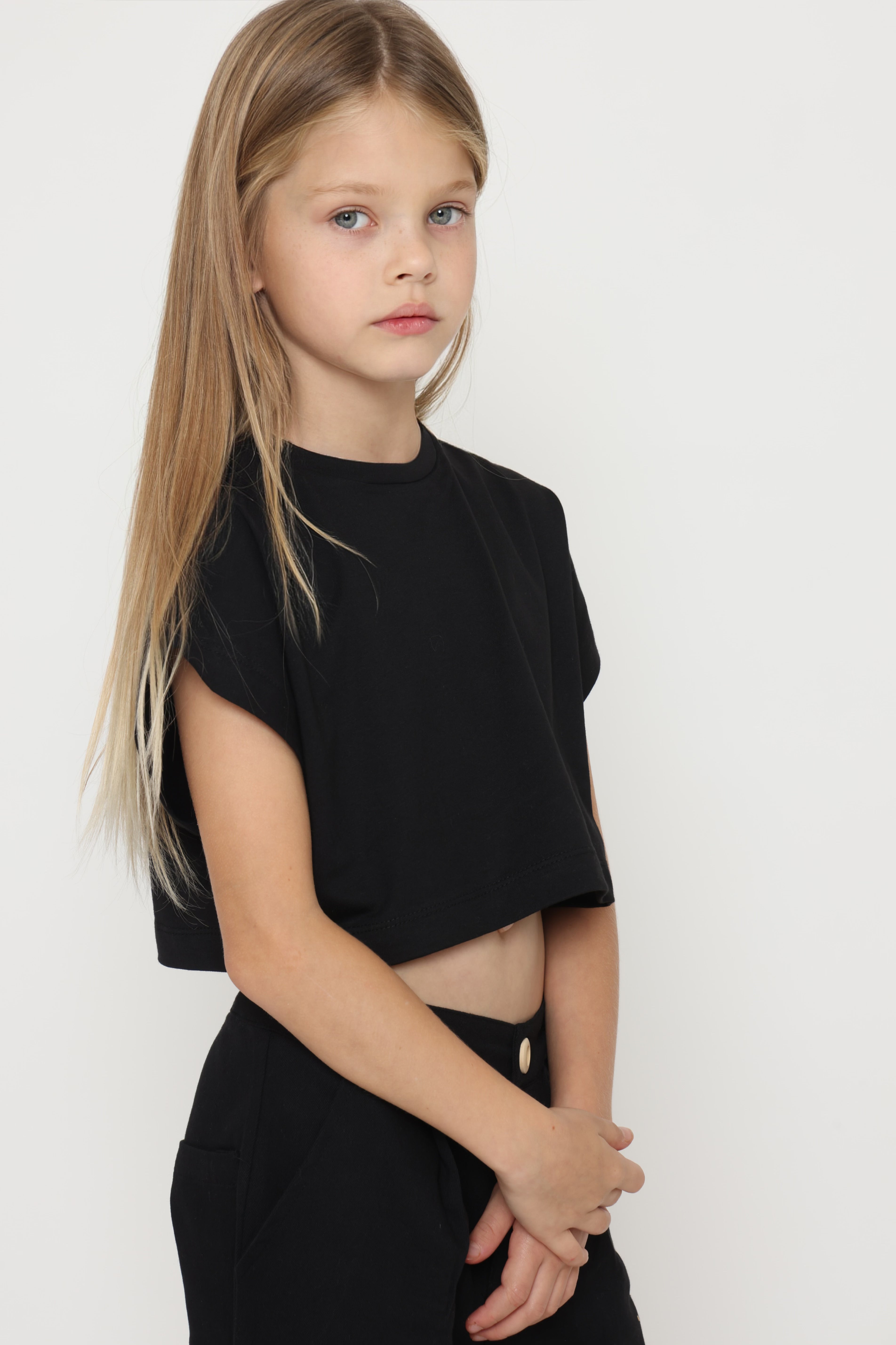 מכנס פשתן - שחור