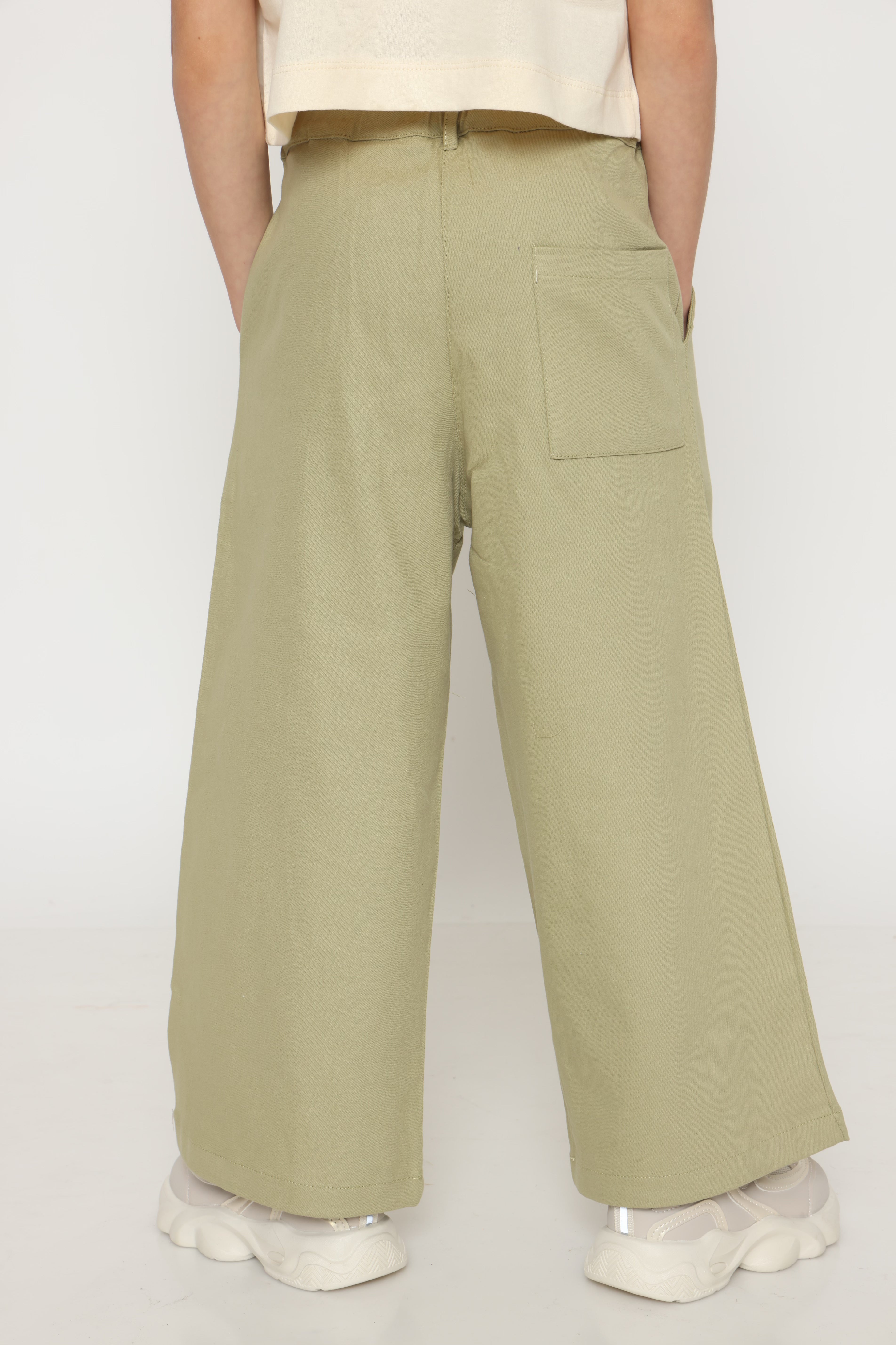 מכנס פשתן - ירוק