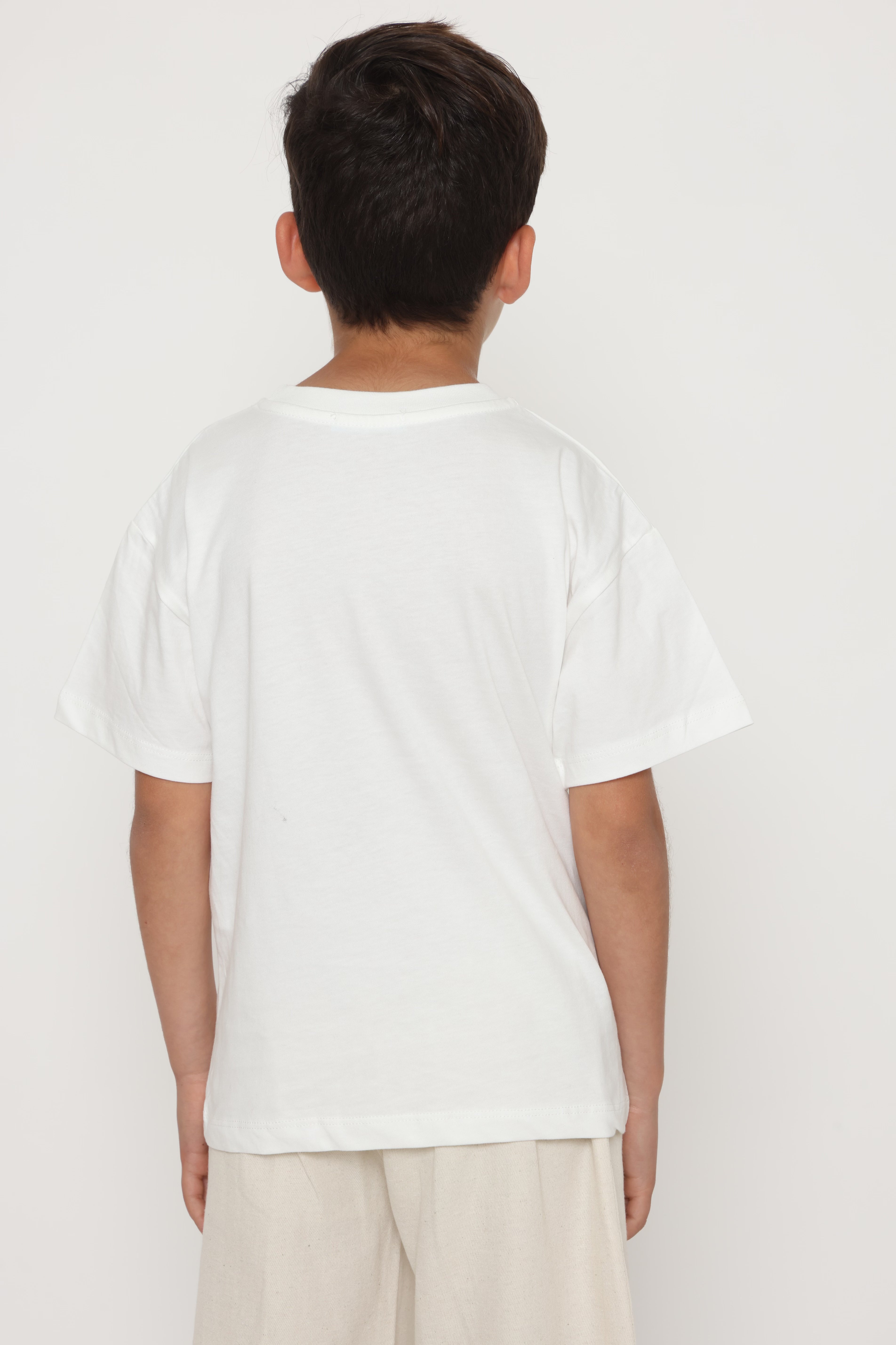 טי-שרט קצרה - לבנה