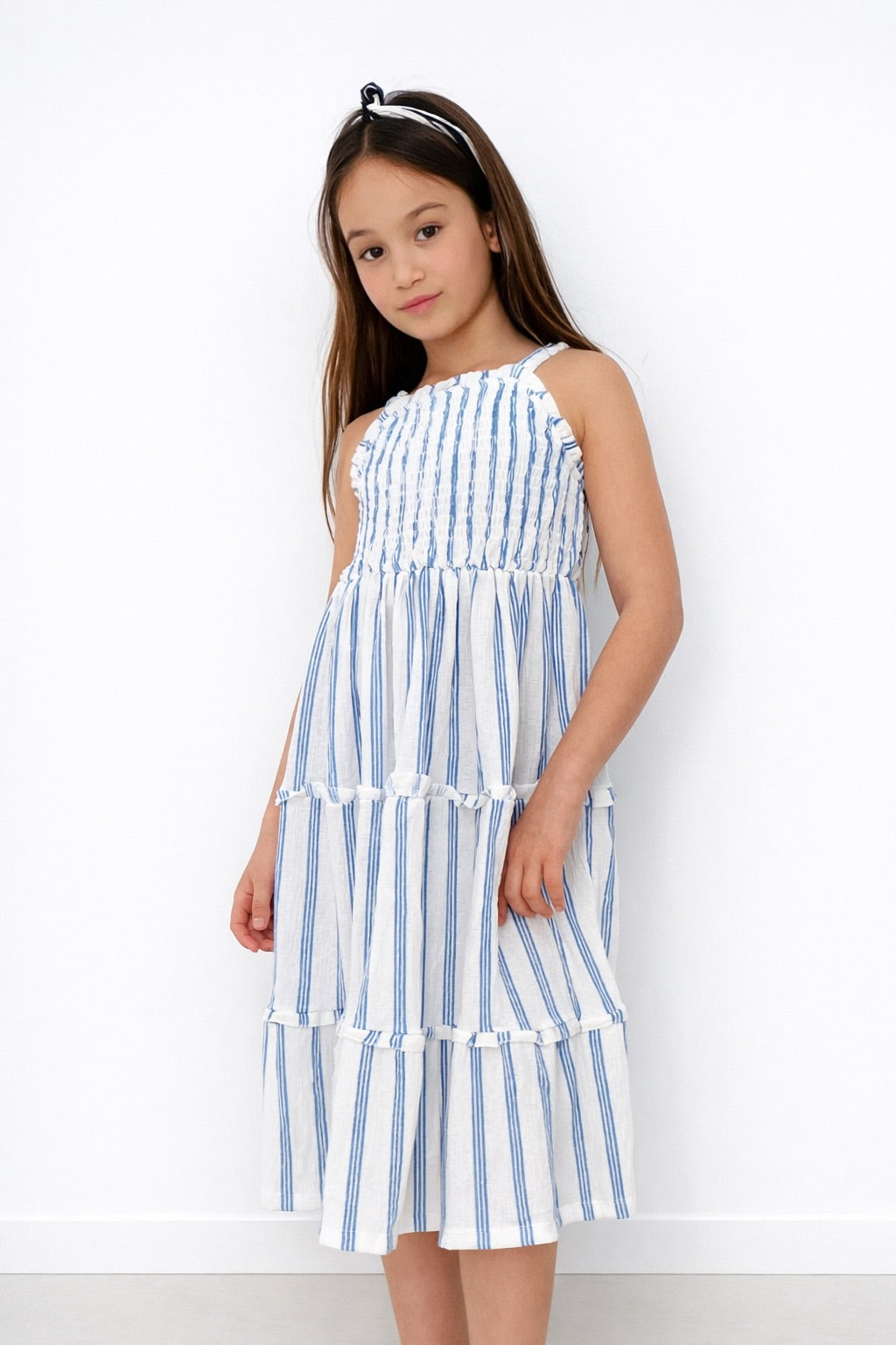 שמלת קיץ פסים תכלת