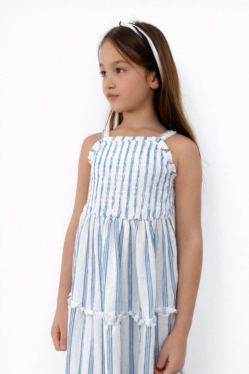 שמלת קיץ פסים תכלת