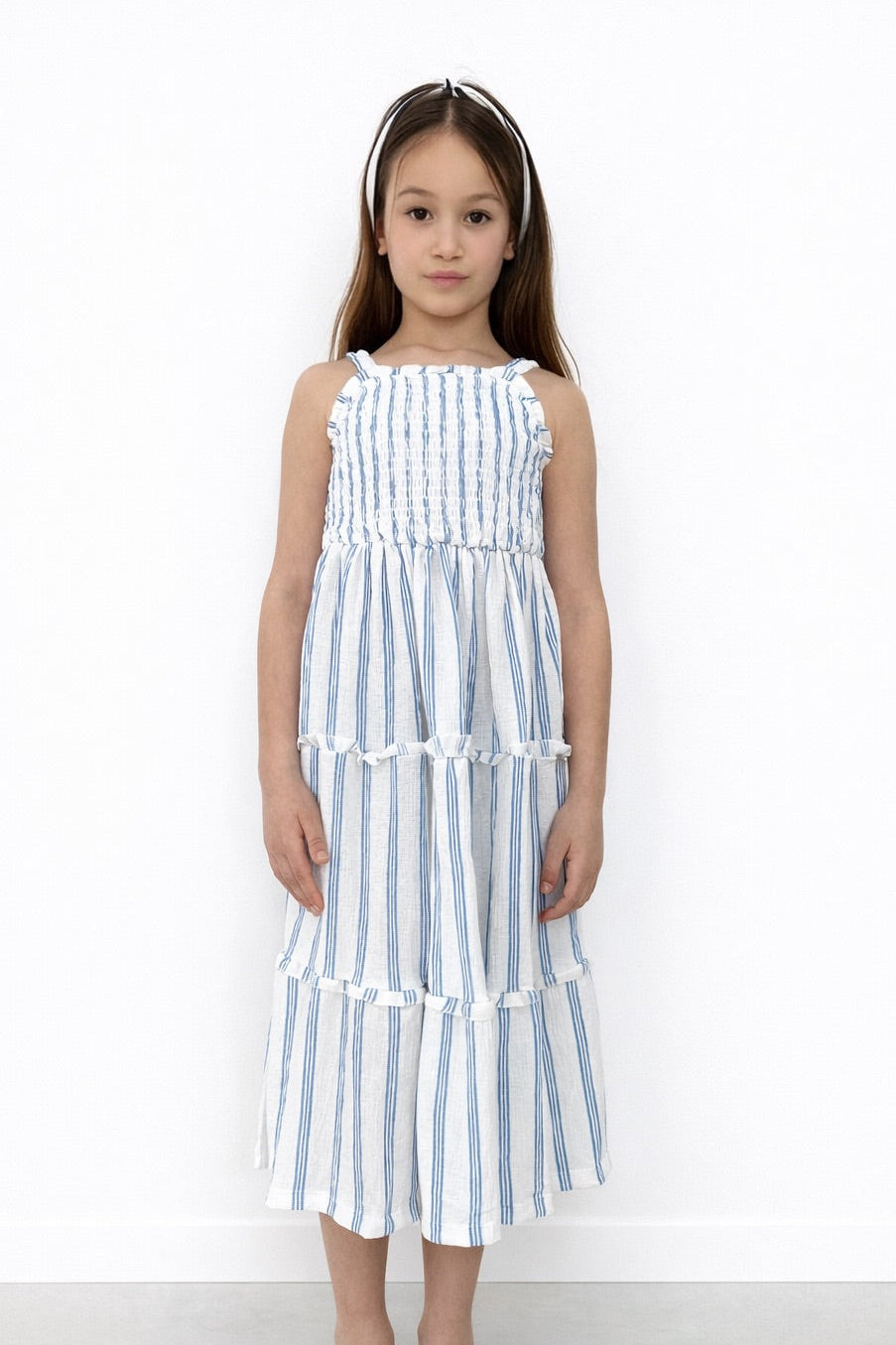 שמלת קיץ פסים תכלת