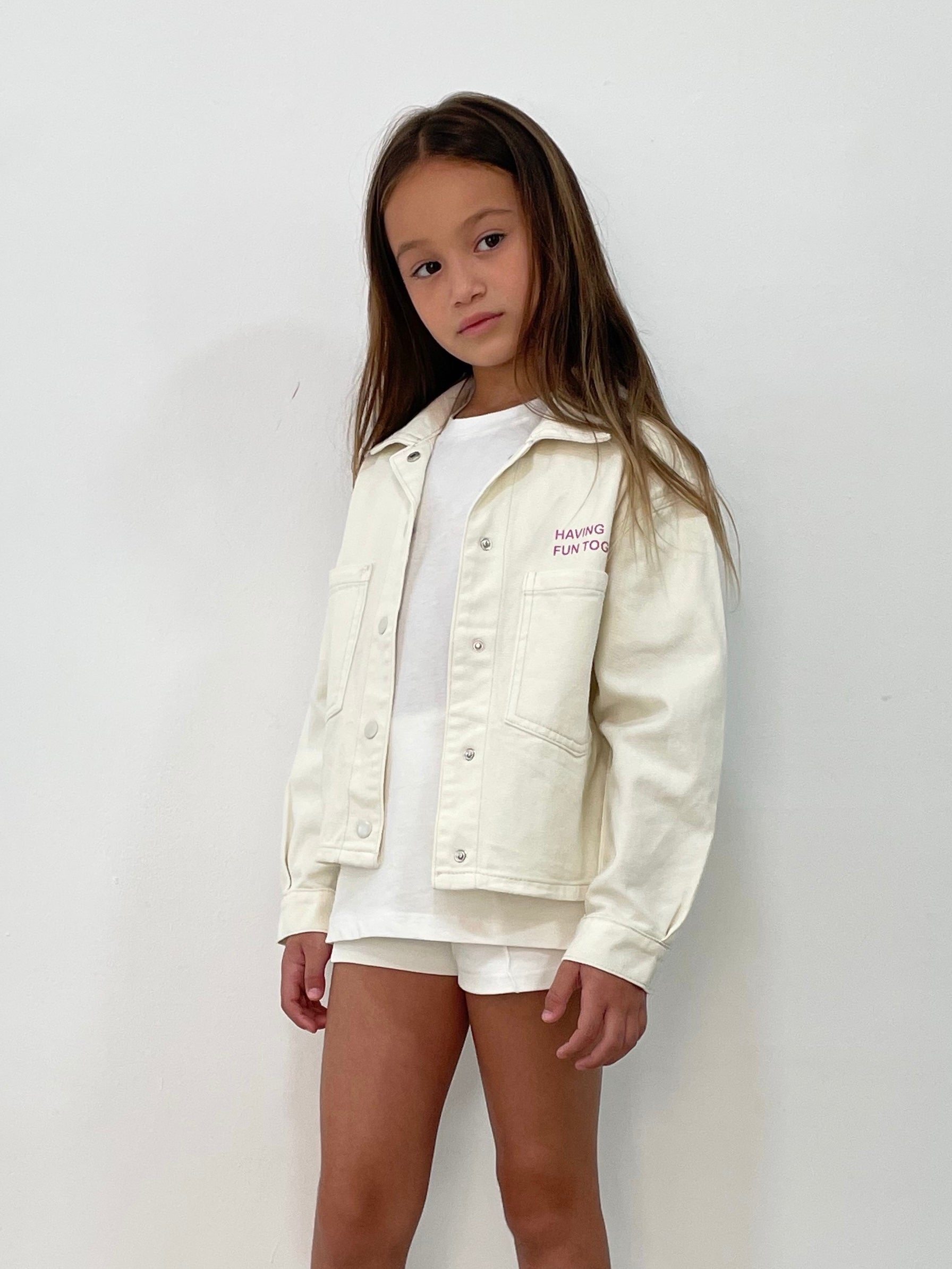 גקט DENIM אוברסייז לילדה