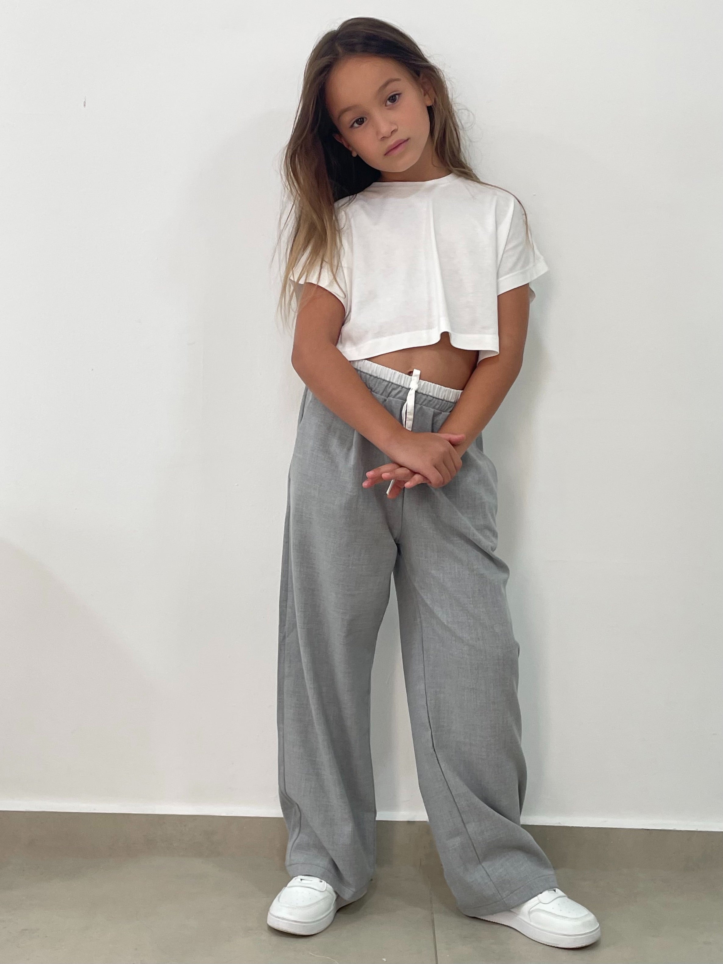 מכנס מתרחב - אפור