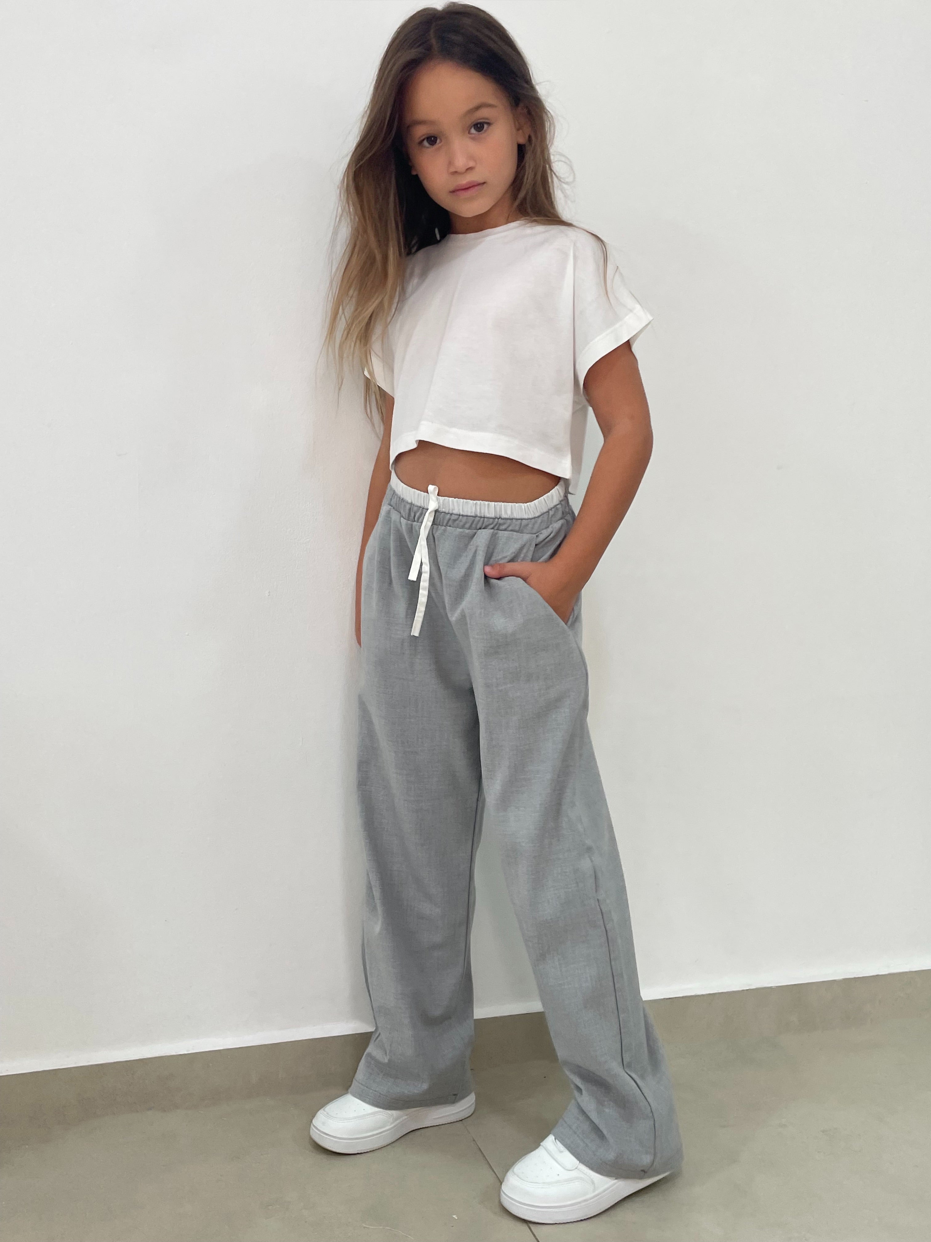 מכנס מתרחב - אפור