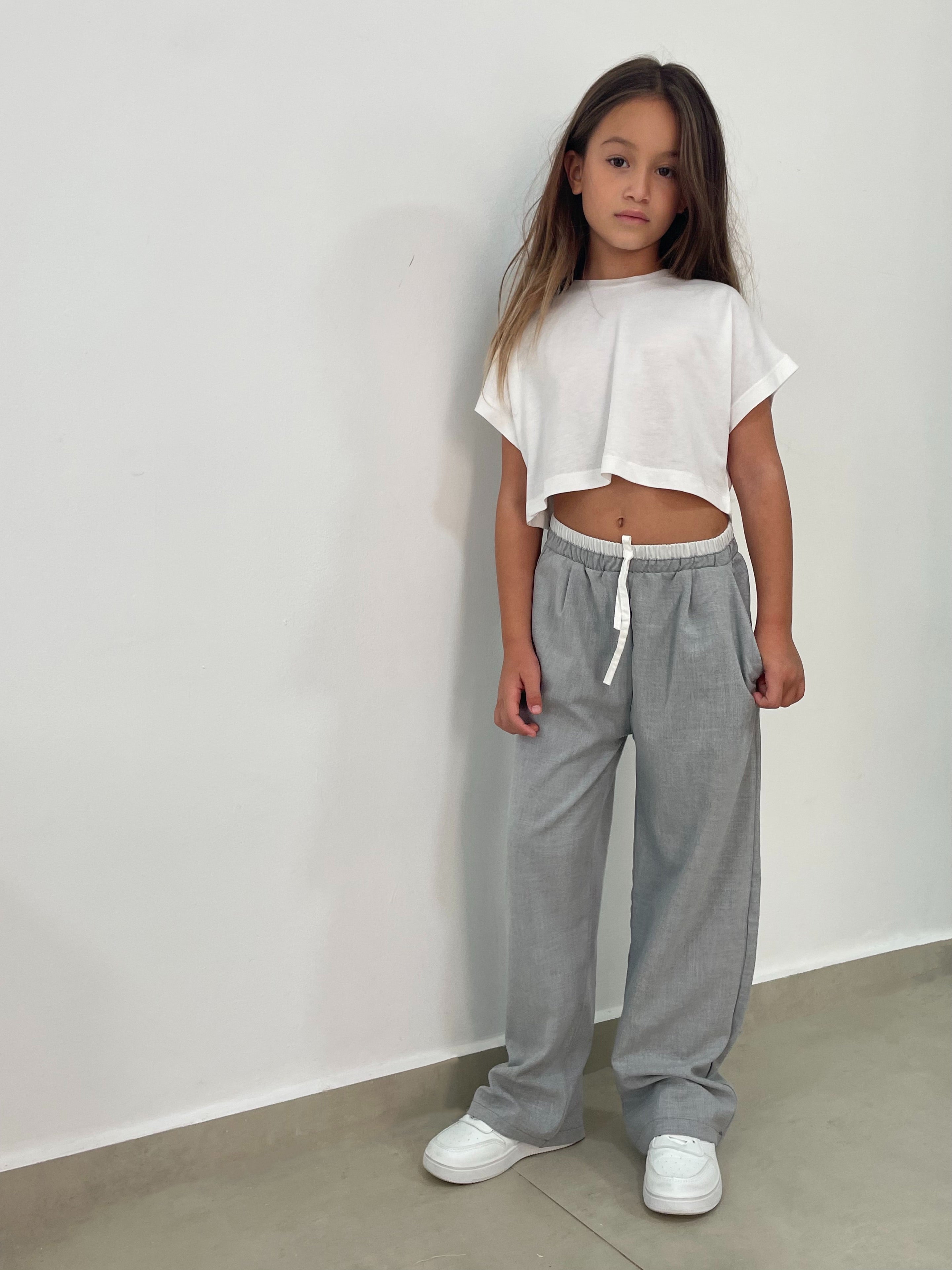 מכנס מתרחב - אפור