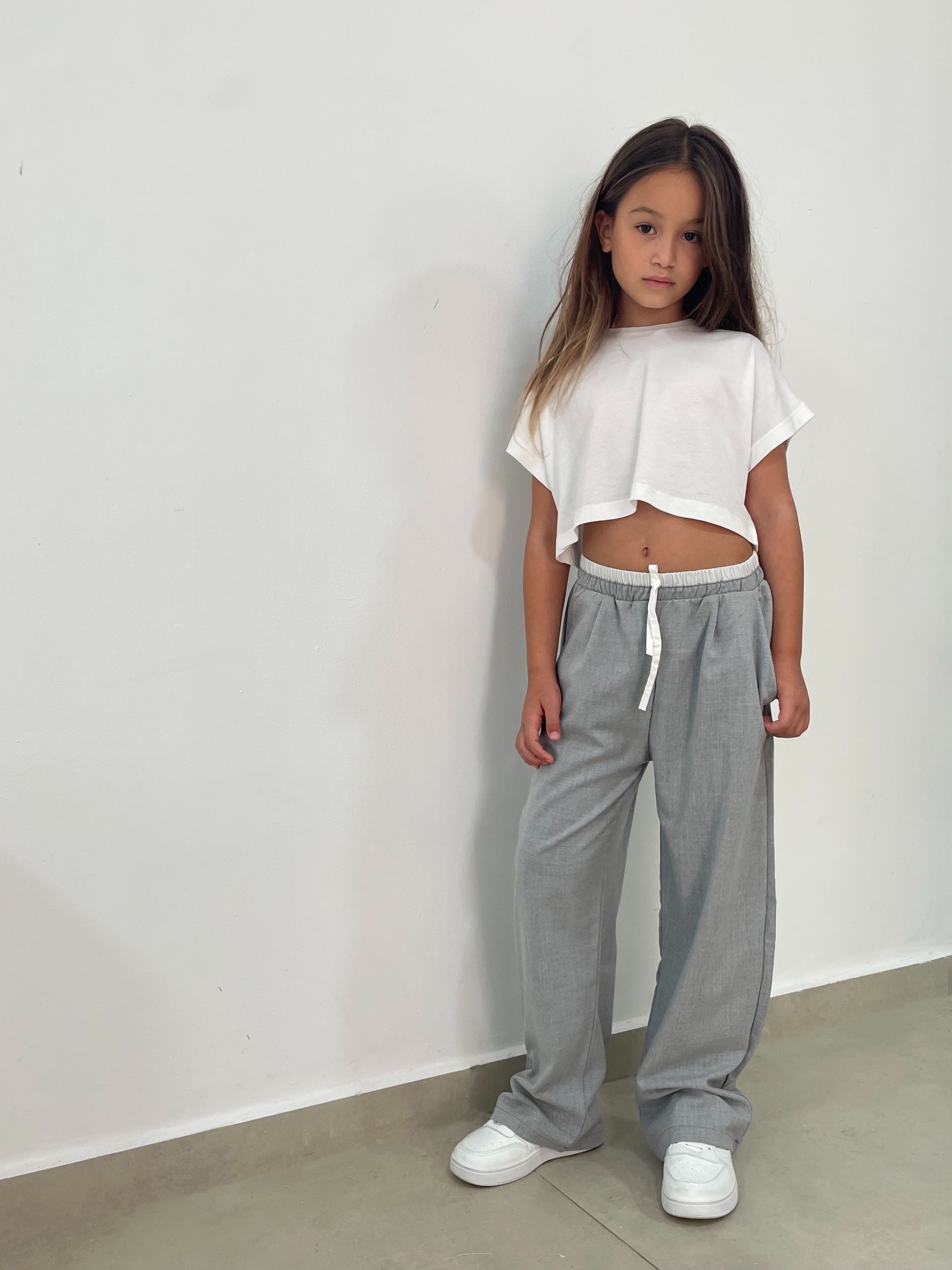 מכנס מתרחב - אפור