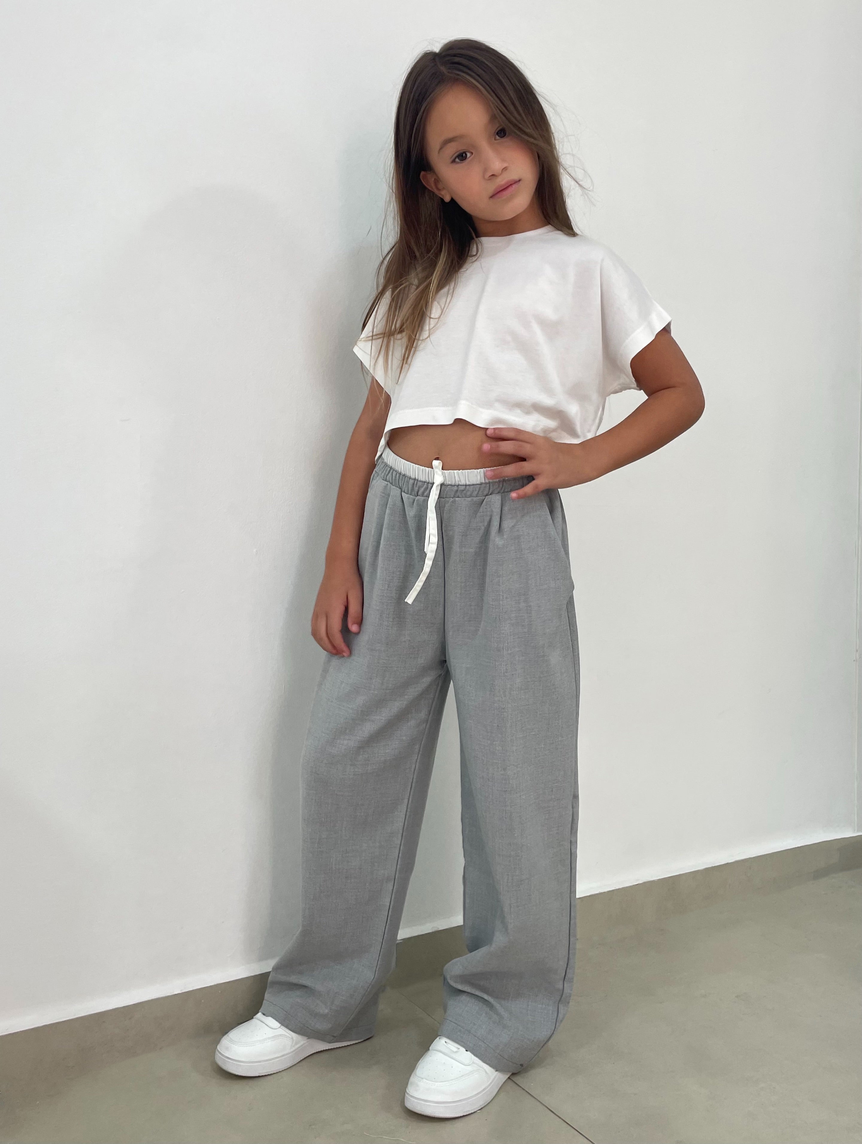 מכנס מתרחב - אפור