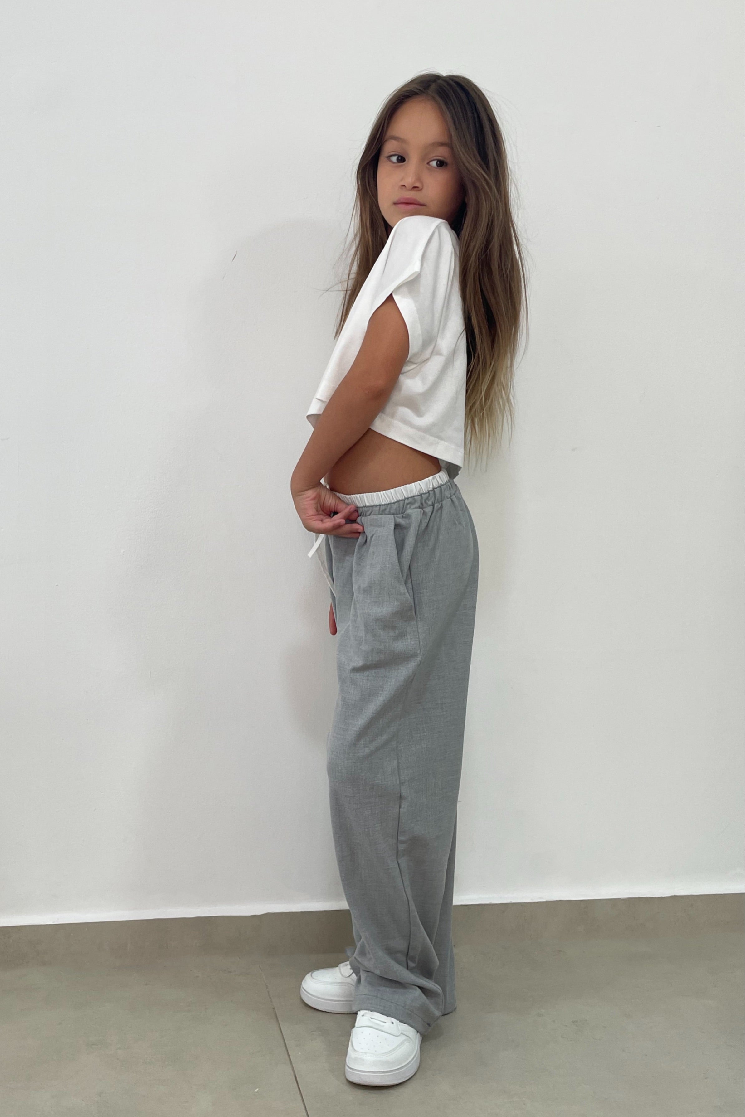 מכנס מתרחב - אפור