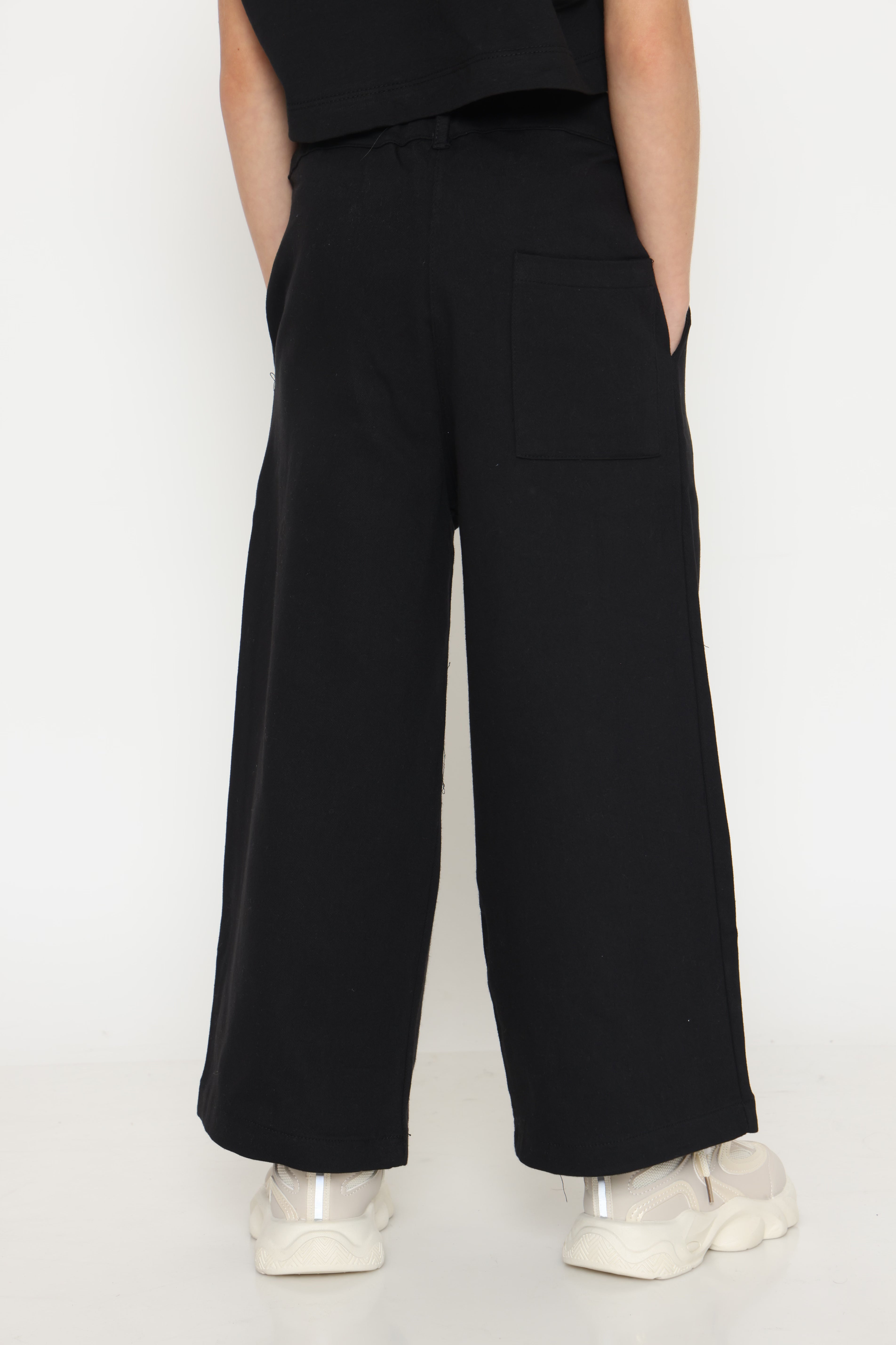 מכנס פשתן - שחור