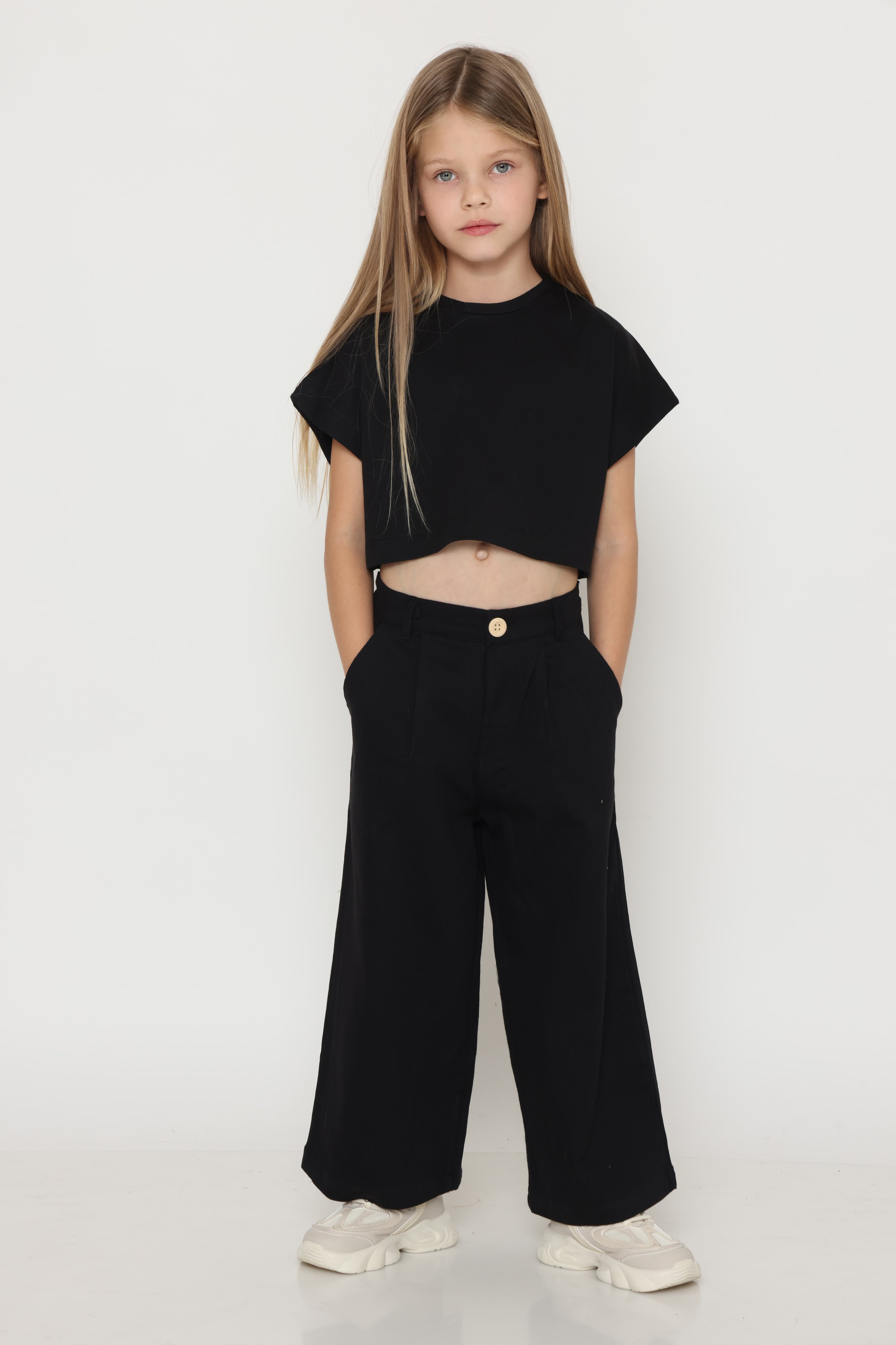 מכנס פשתן - שחור