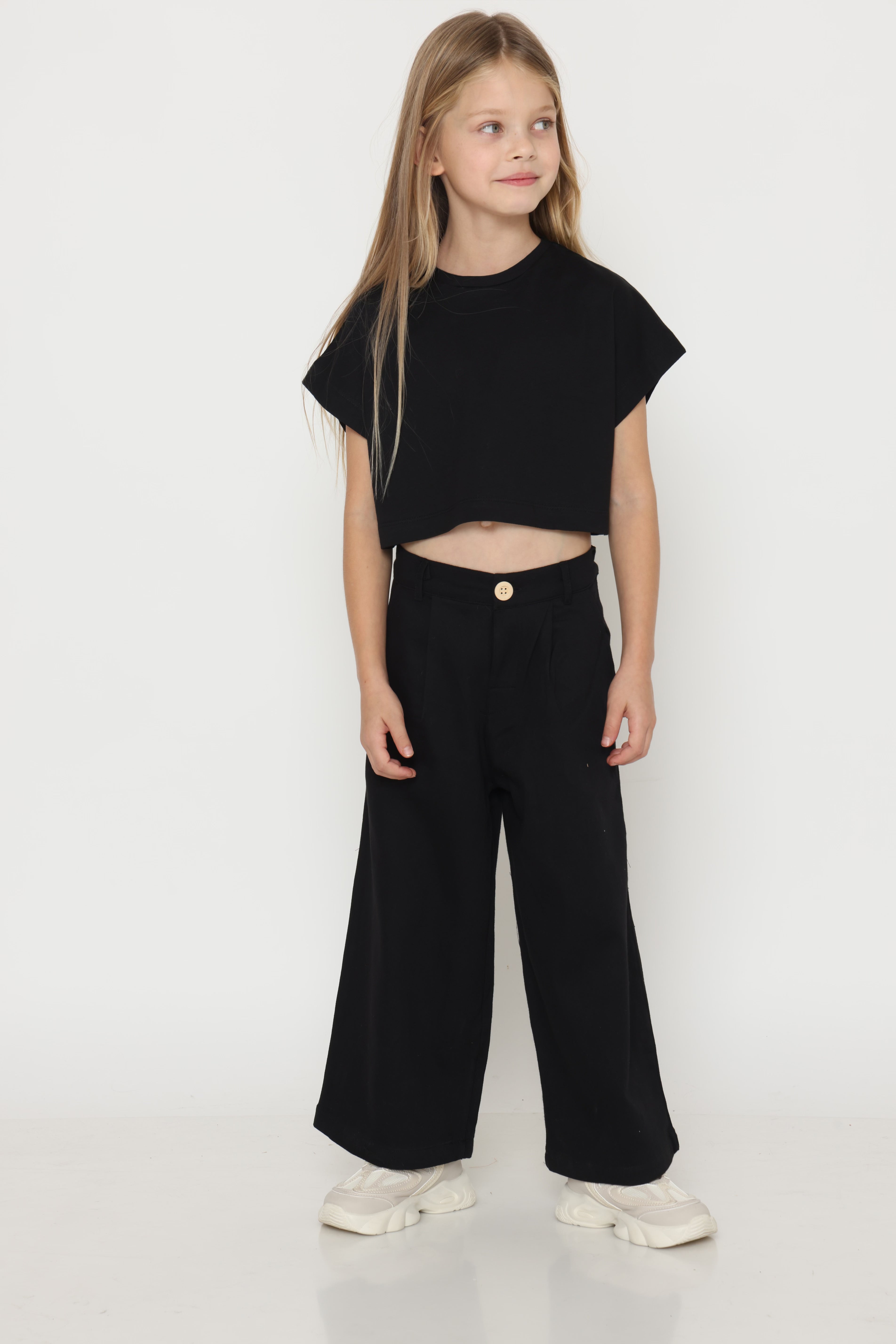 מכנס פשתן - שחור