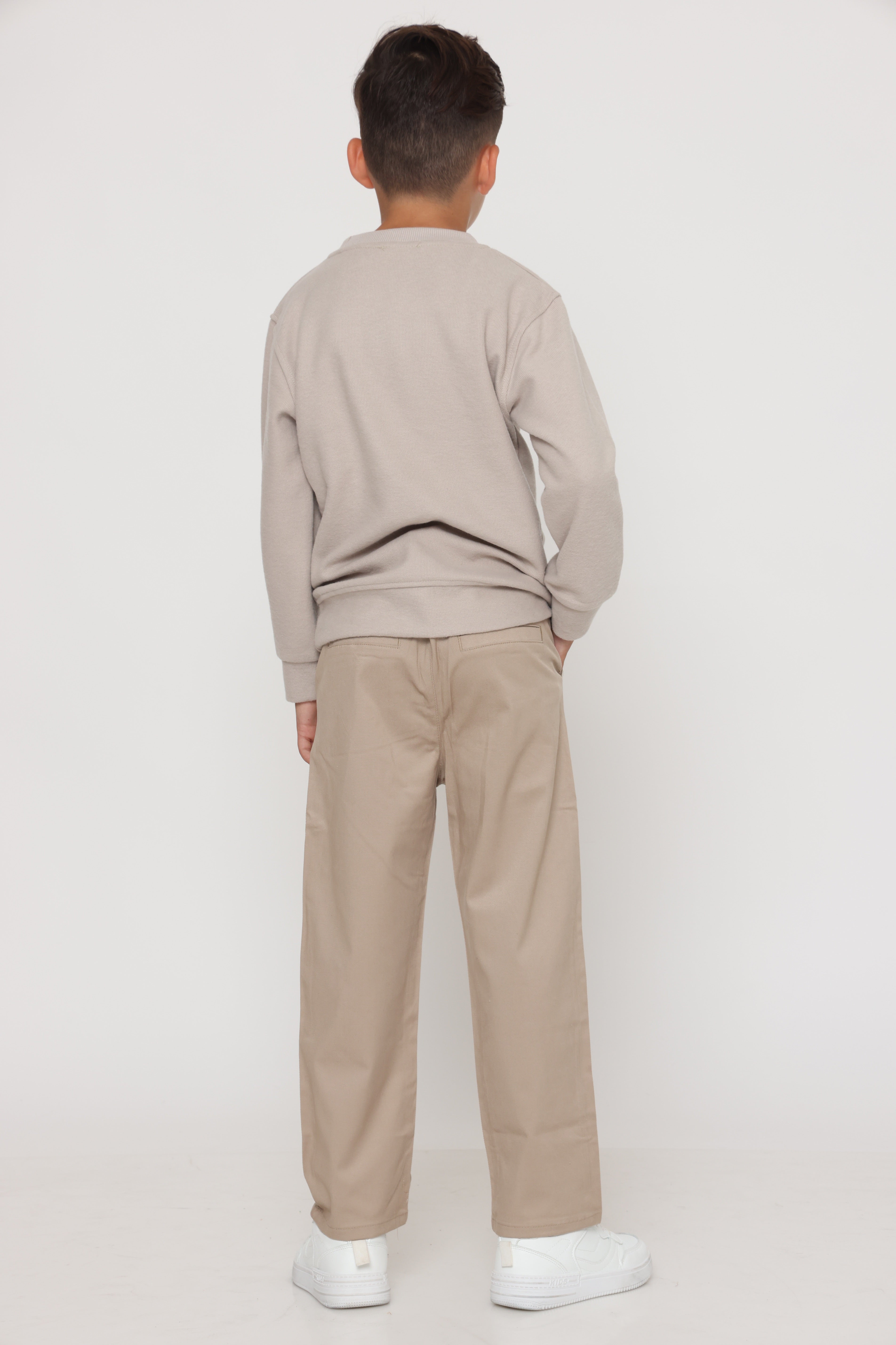 סווטשירט קלאסי בגוון טבעי לילד