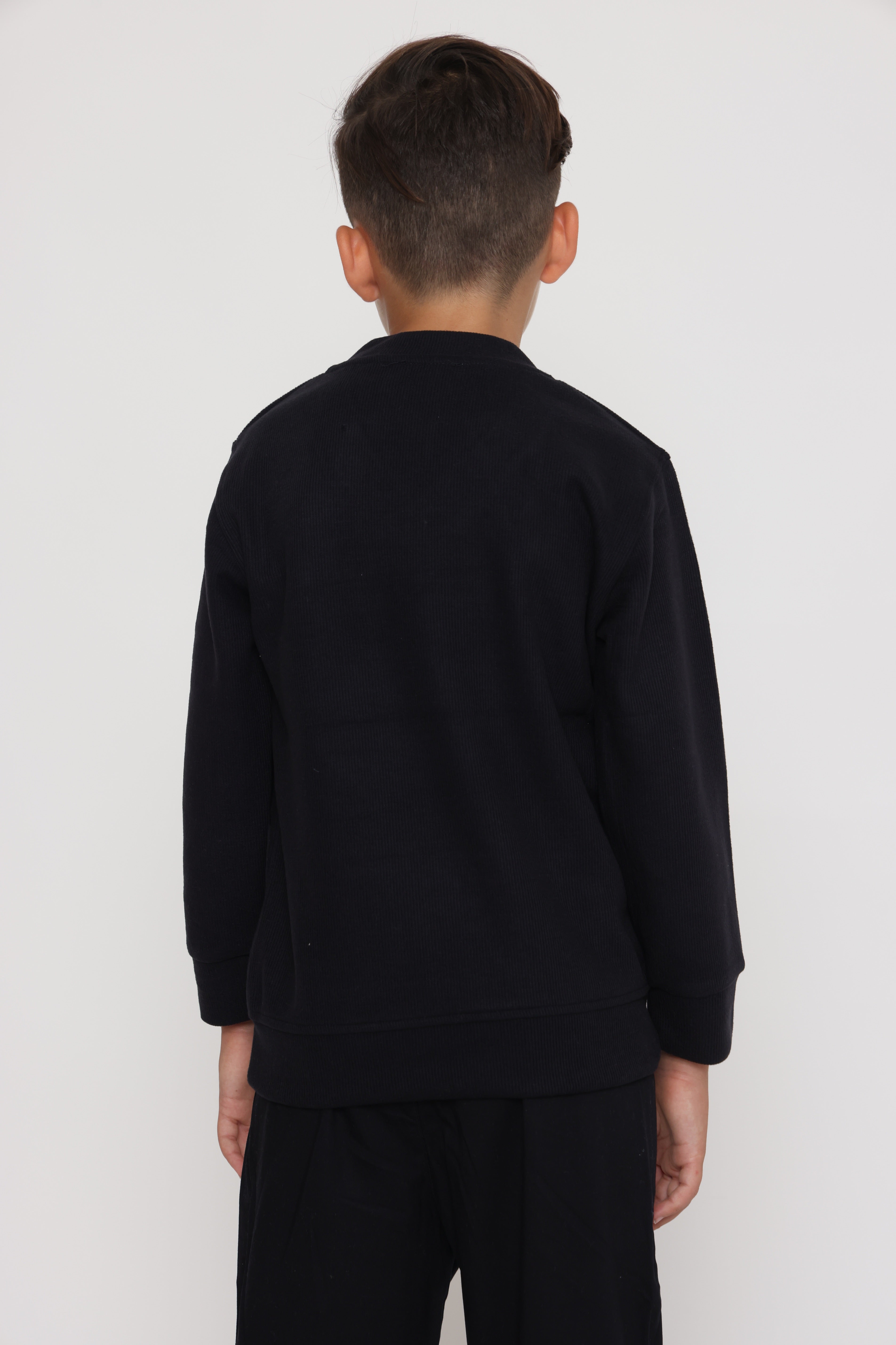 סווטשירט v קלאסי - שחור