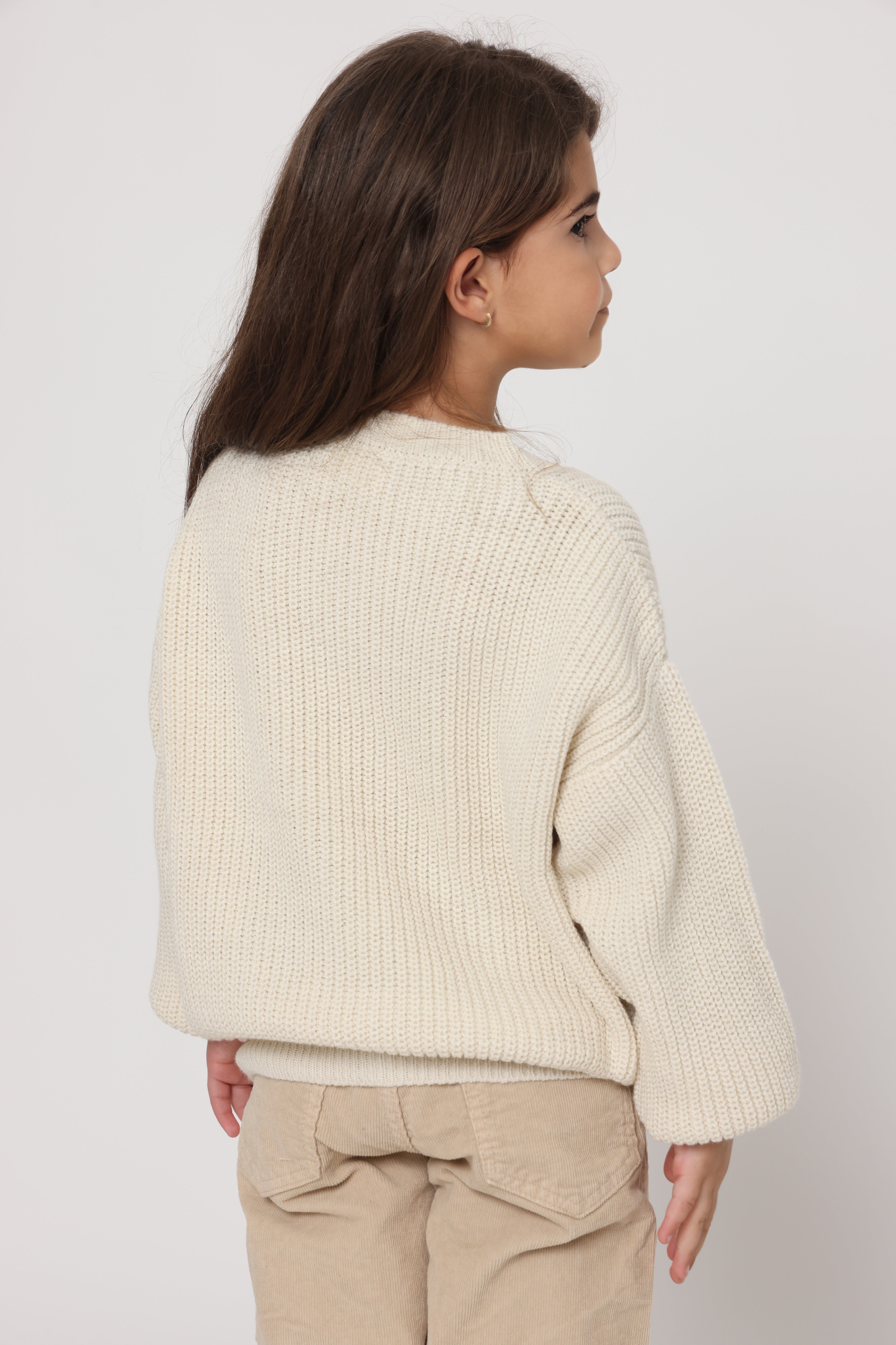 מכנס mom קורדרוי בצבע בז