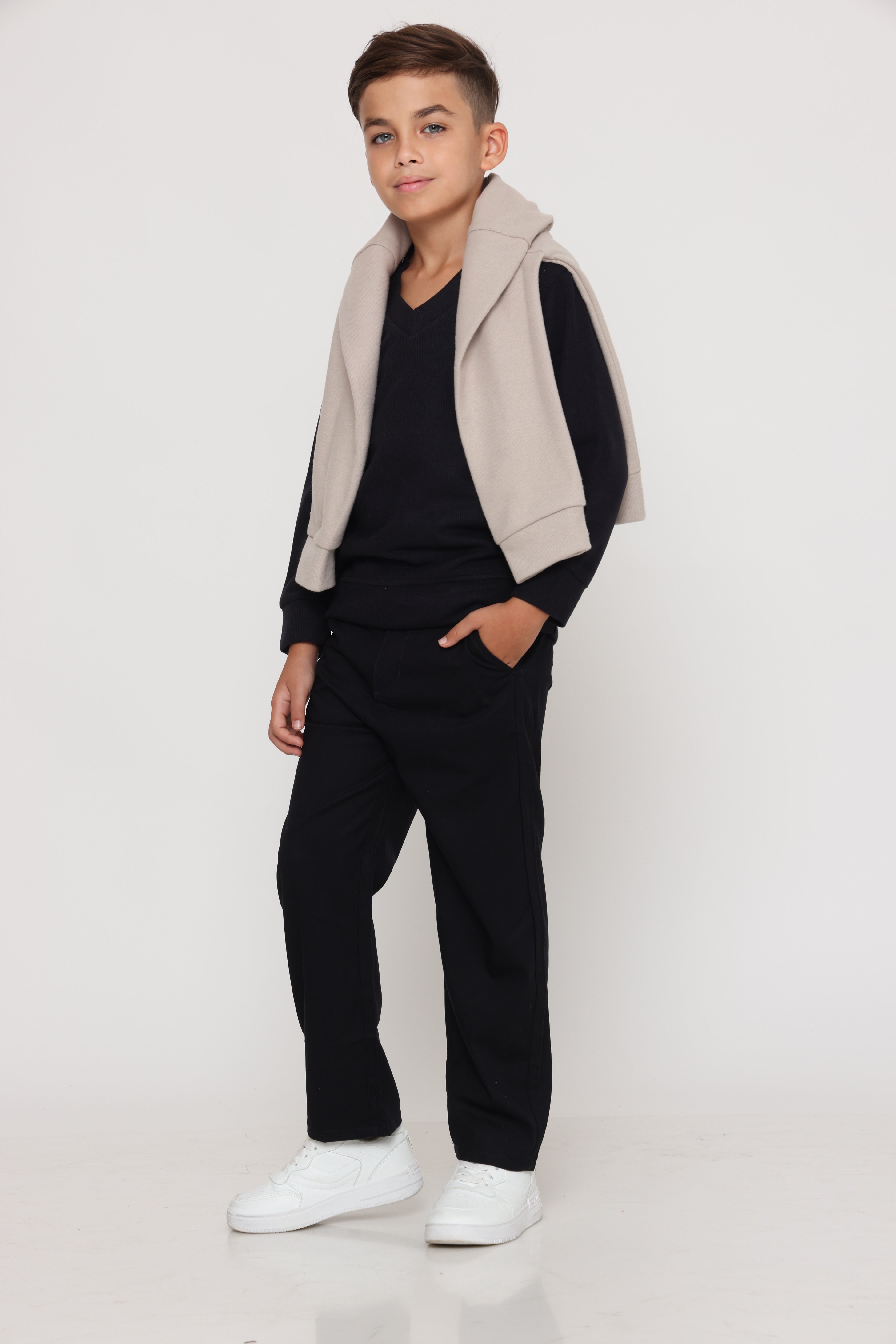 מכנס סיגר קלאסי ספורט אלגנט שחור