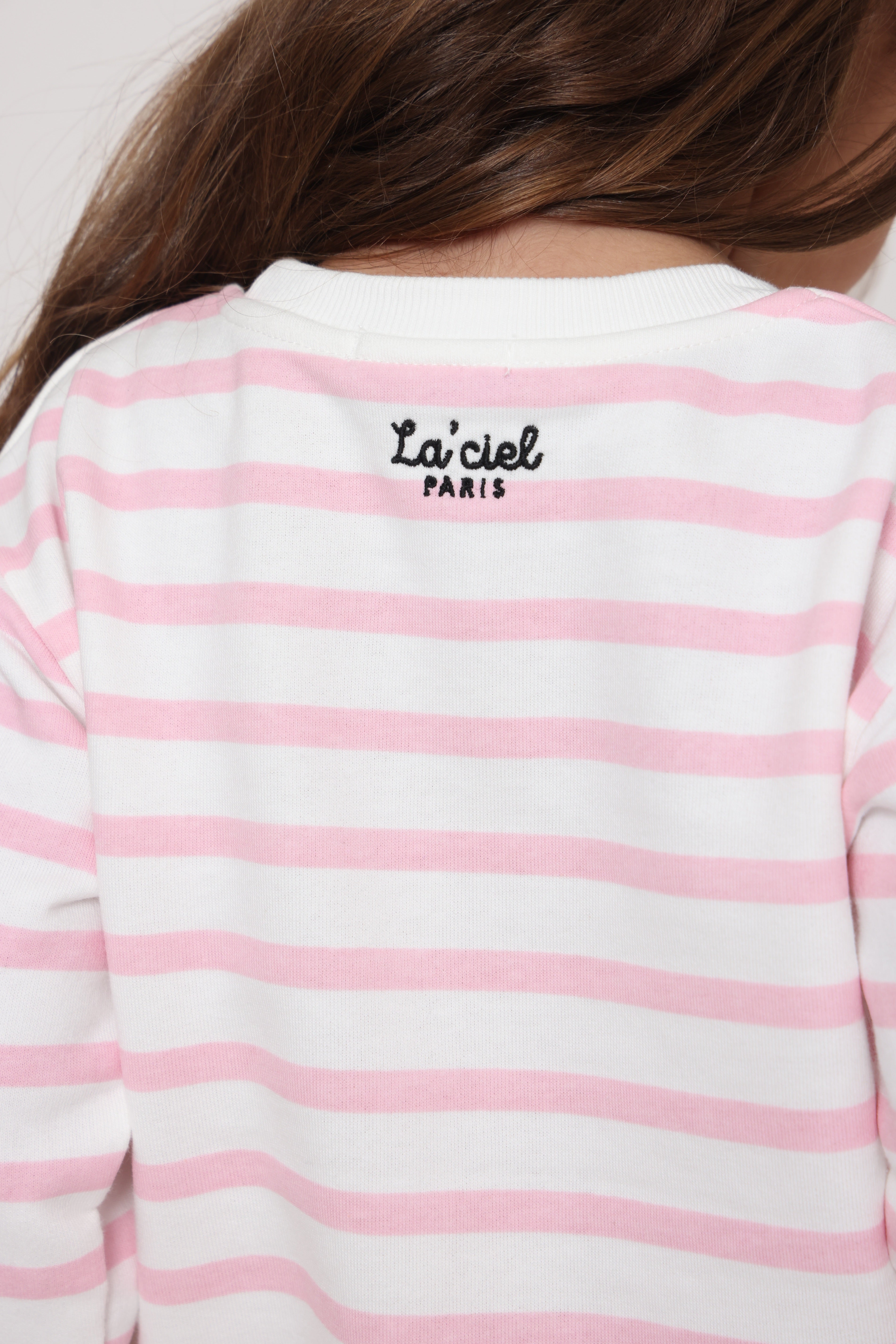 חולצת פסים קלאסית בצבע - ורוד