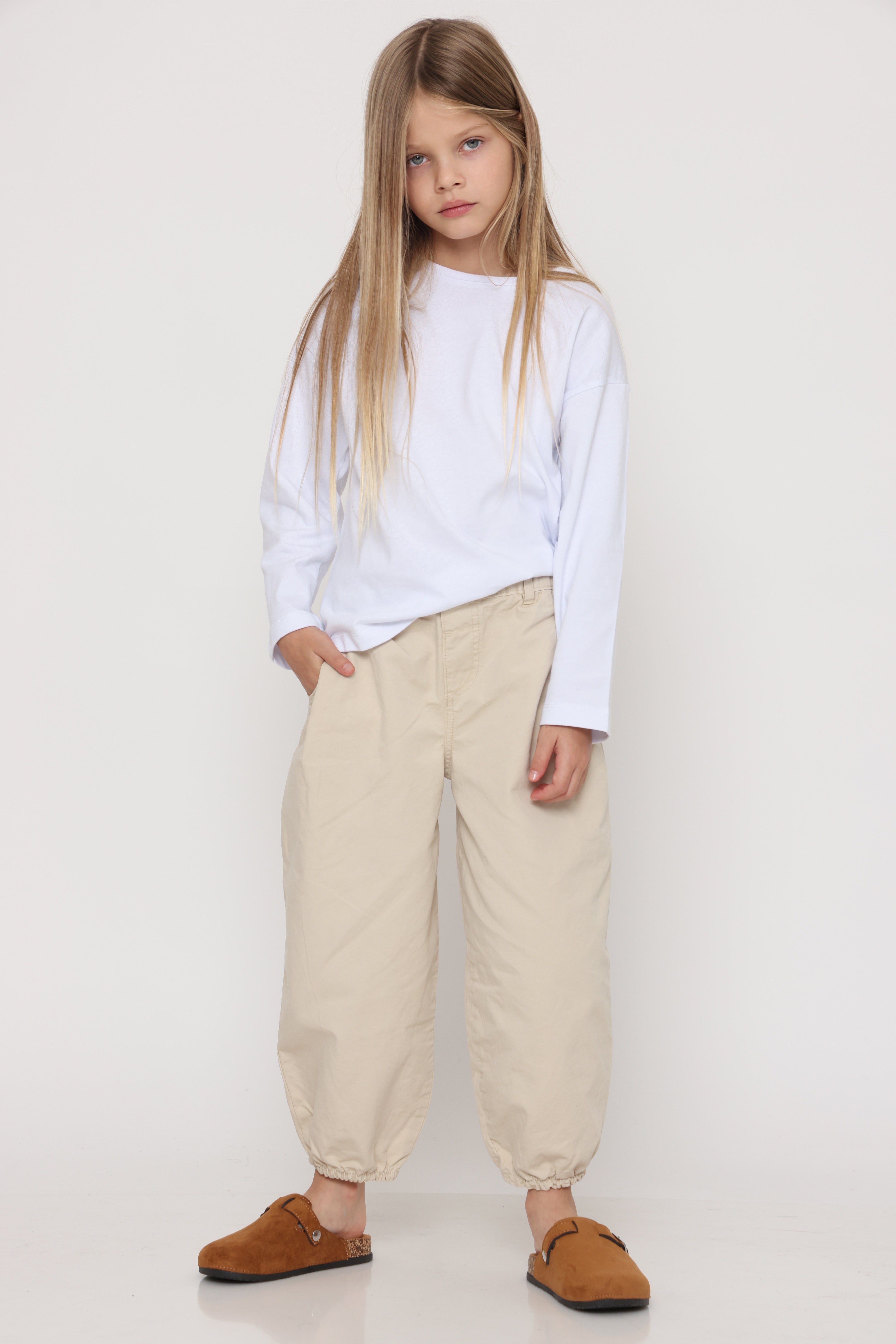 מכנס יוניסקס שמנת