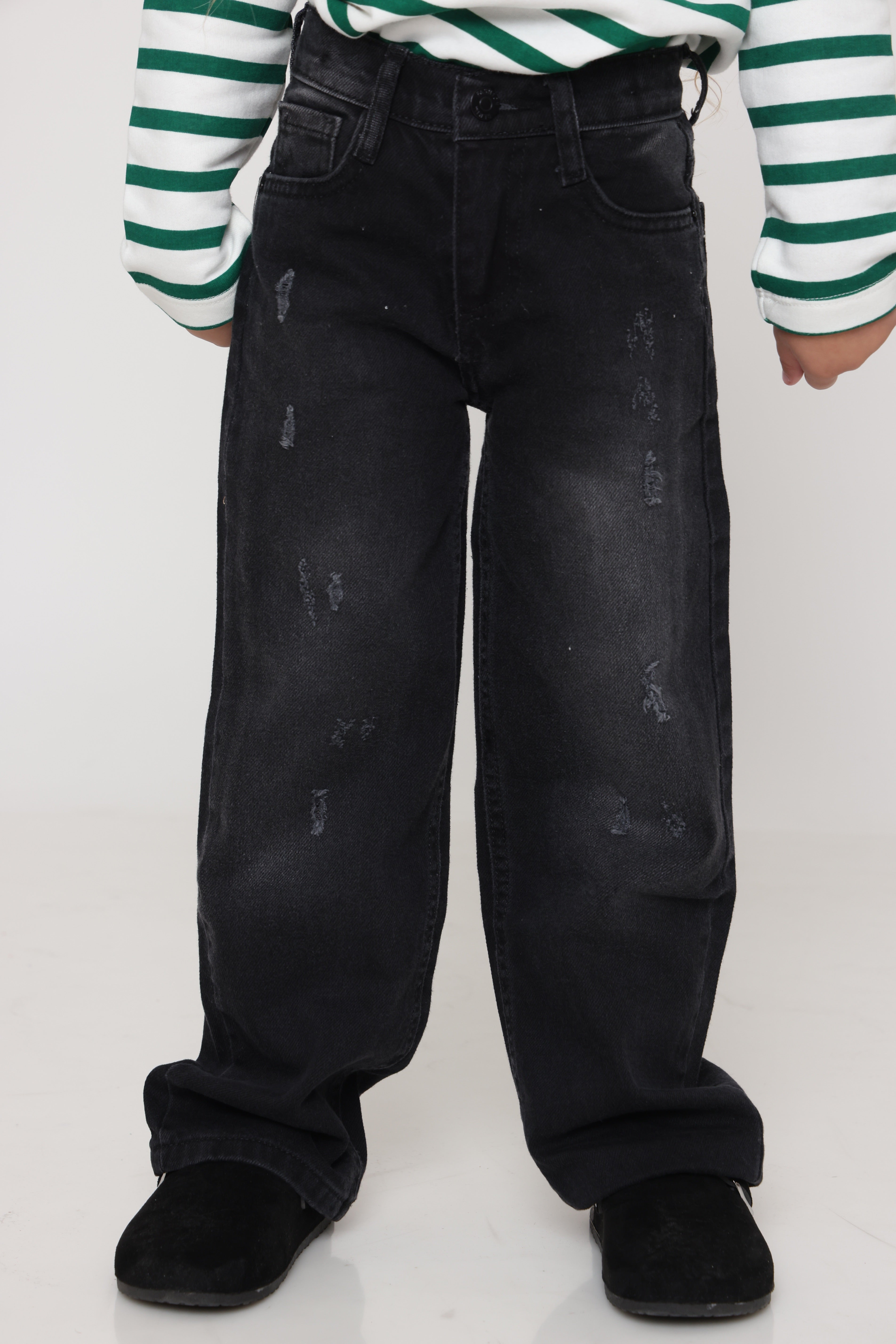 חולצת פסים קלאסית בצבע - ירוק