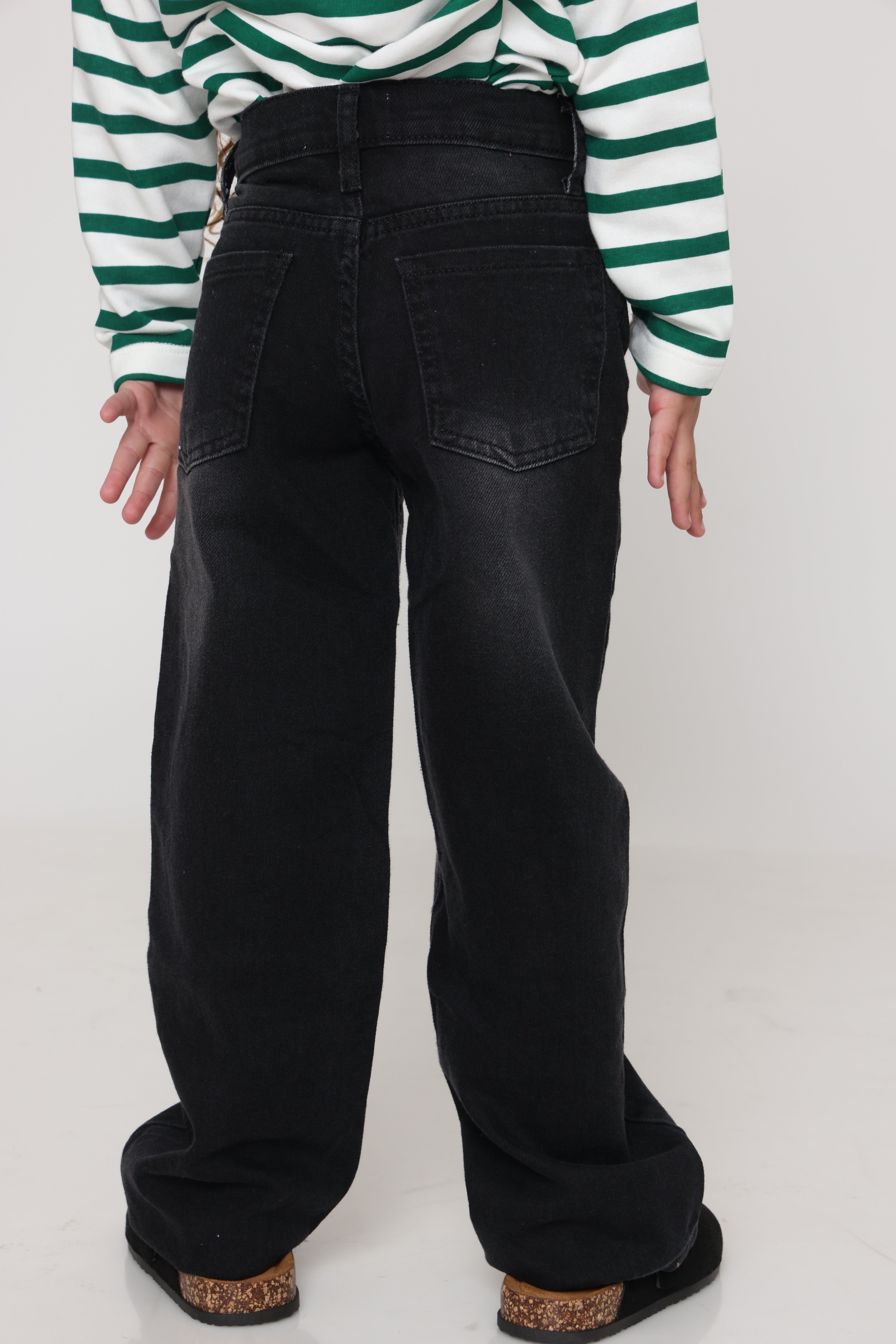 חולצת פסים קלאסית בצבע - ירוק